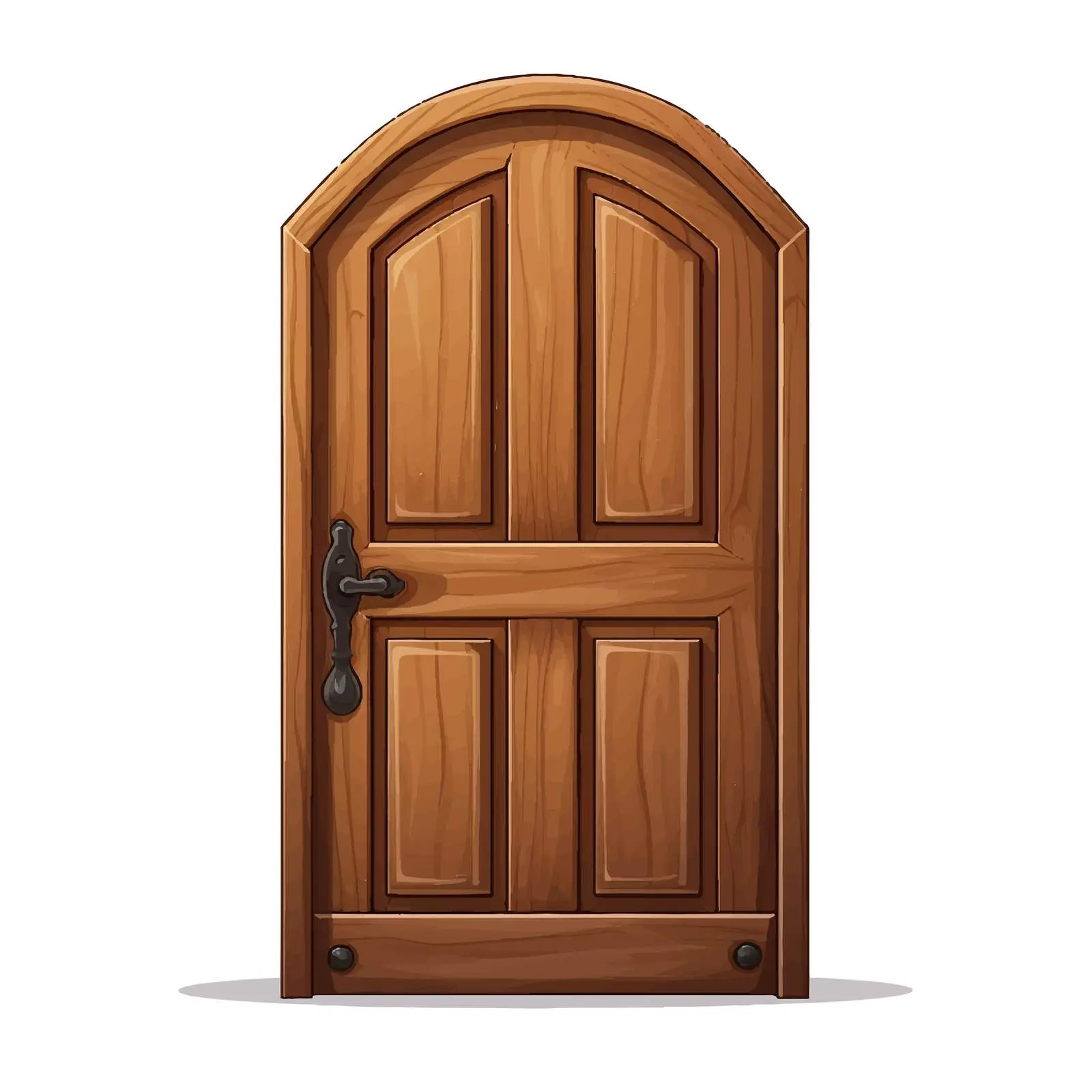 Cartoon Wooden Door Vector Illustration – free cartoon door image from Dotvec