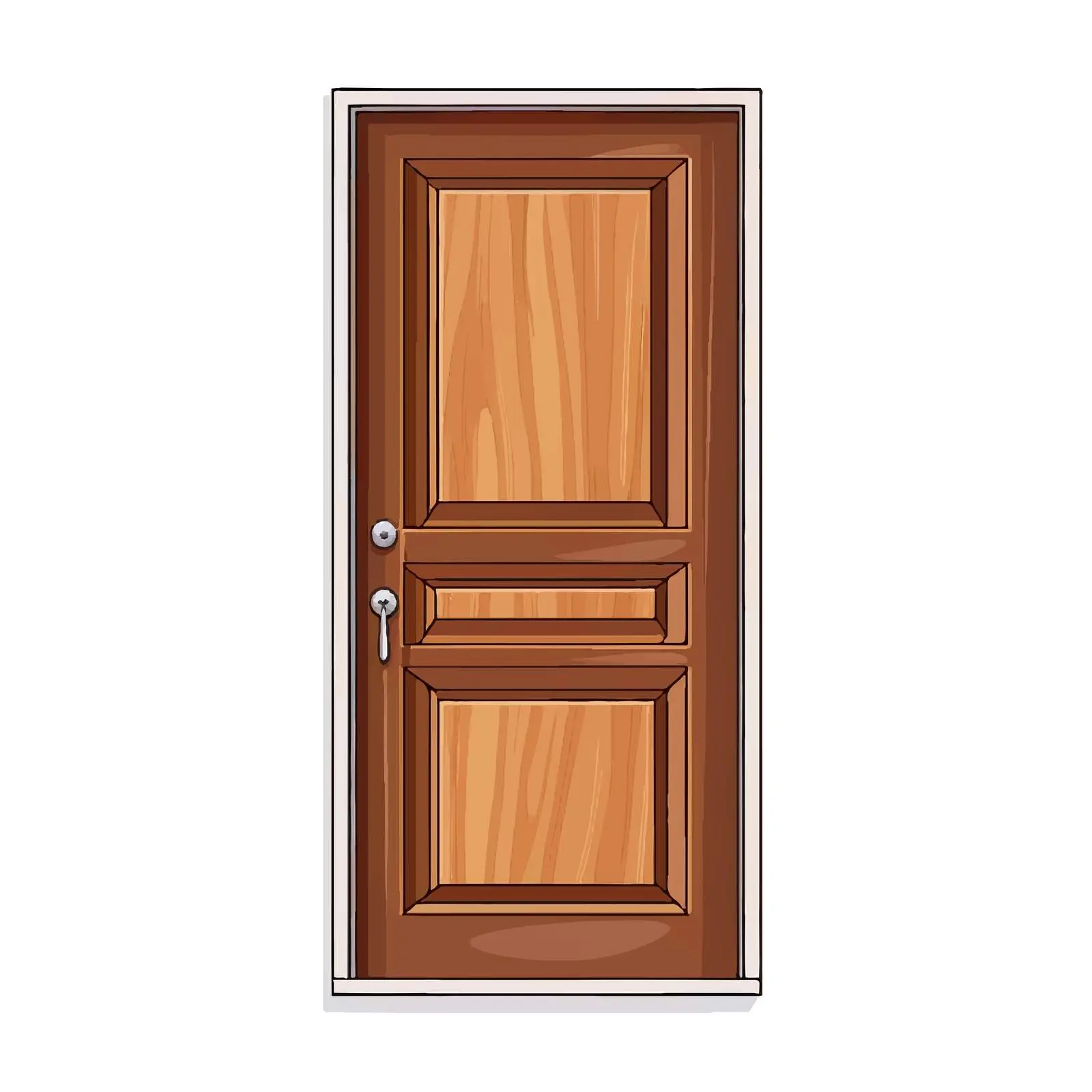 Cartoon Wooden Door Vector Illustration — free download from Dotvec