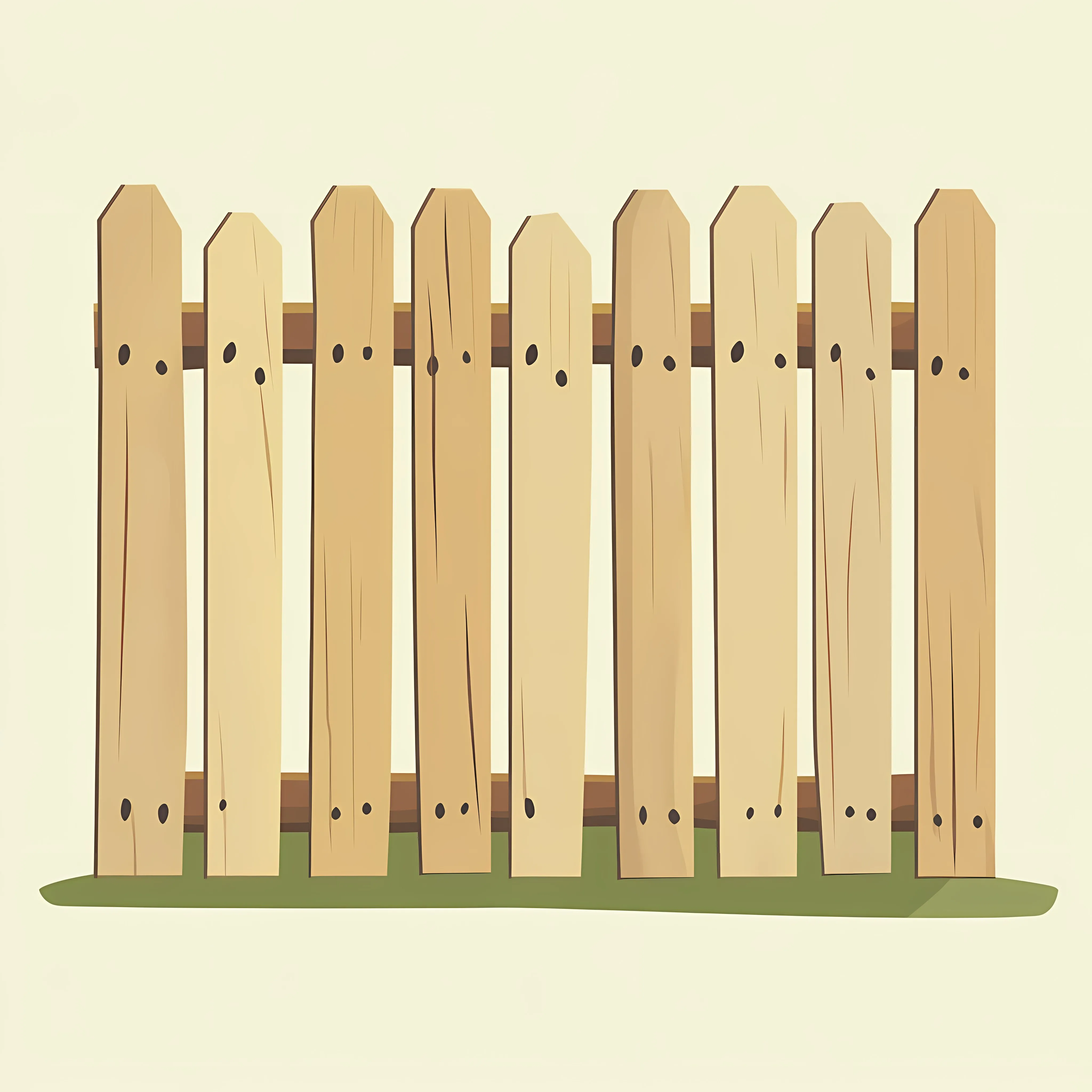 Flat Vector Illustration of Wooden Fence — free download from Dotvec