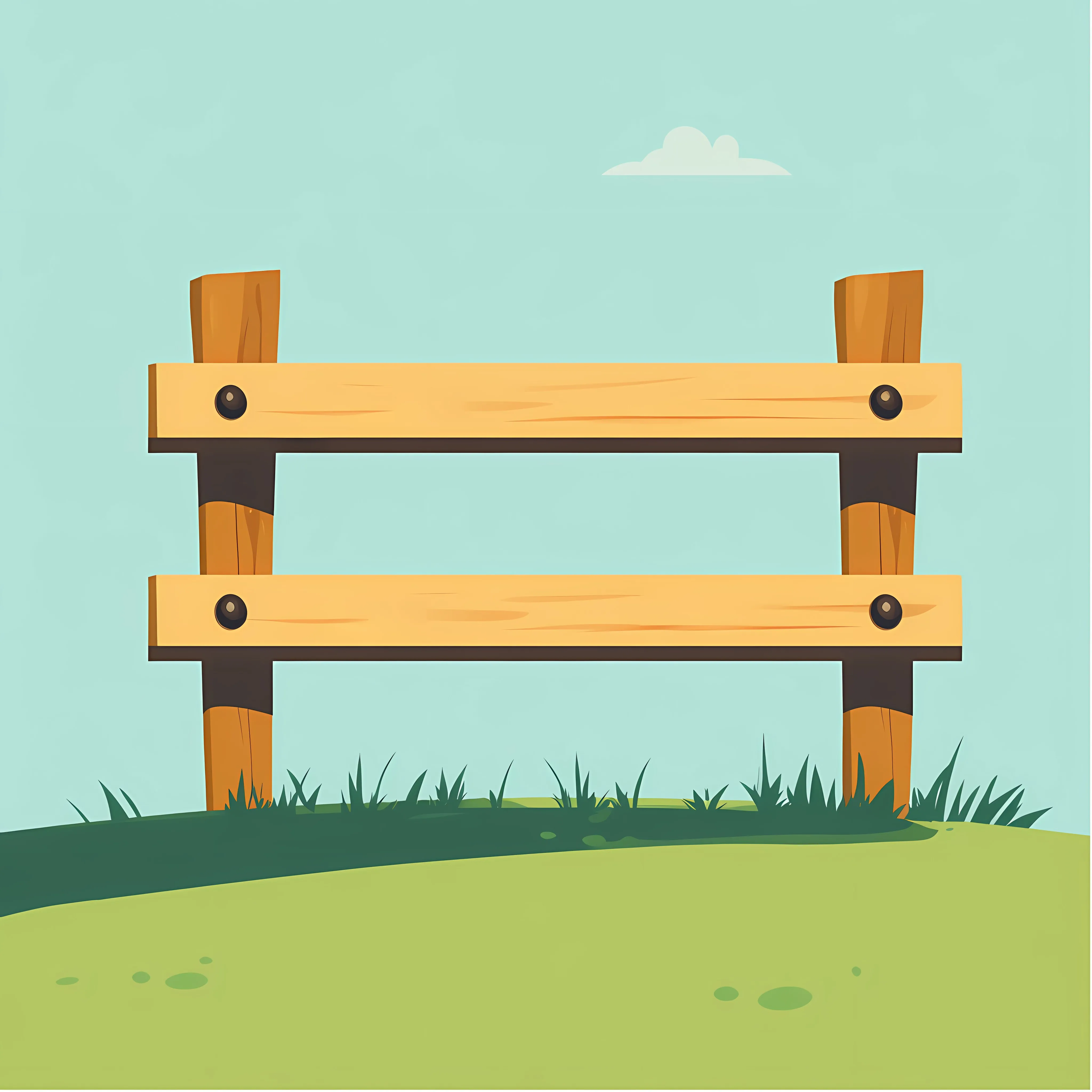 Wooden Fence Flat Vector Illustration — free download from Dotvec