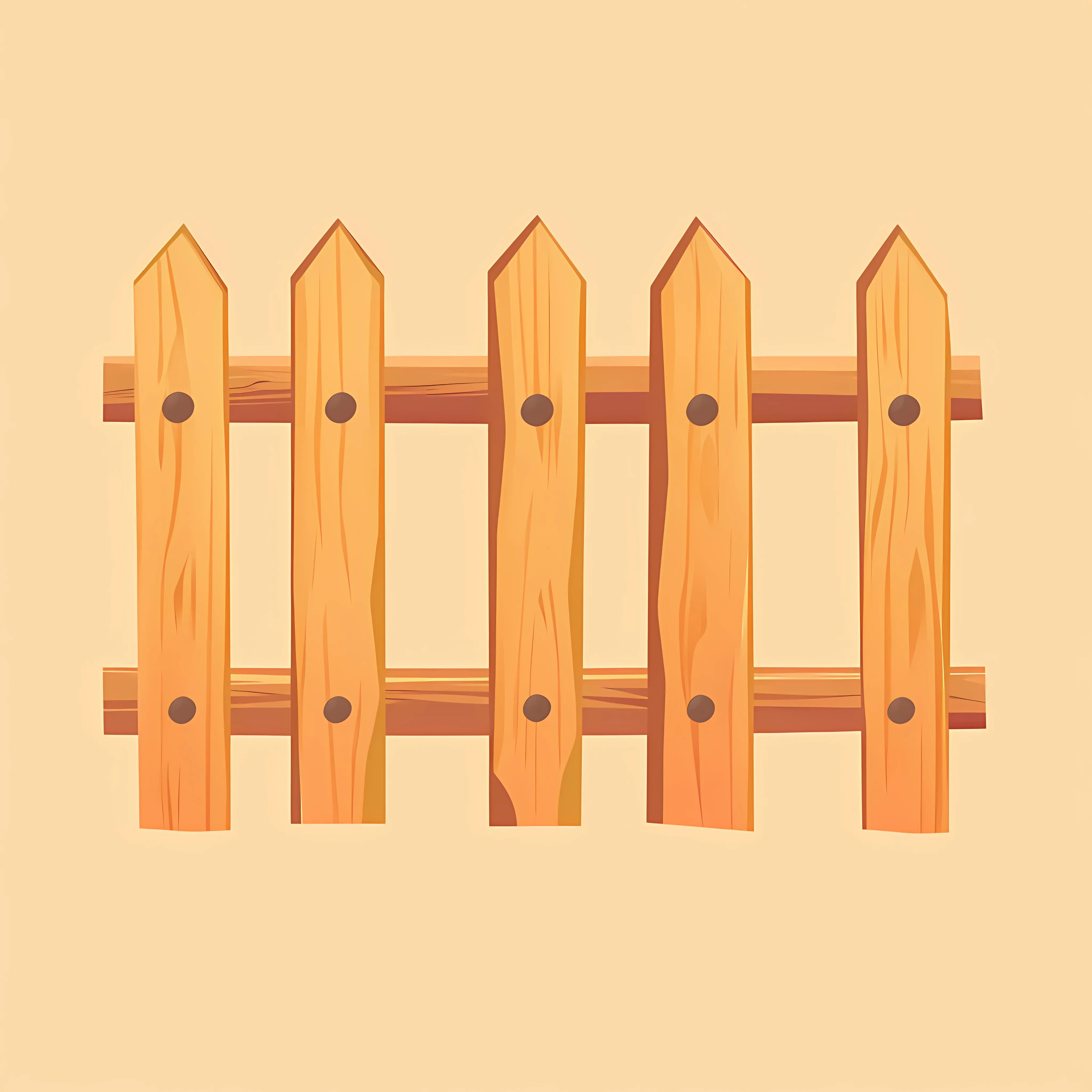 Wooden Fence Flat Vector Illustration in Frame — free download from Dotvec