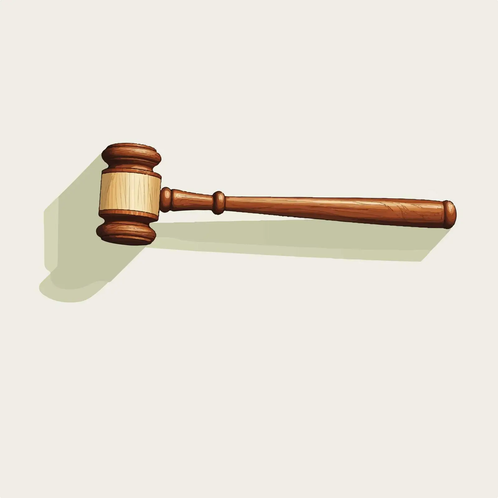 Flat Vector Illustration of Wooden Gavel – free evidence image from Dotvec