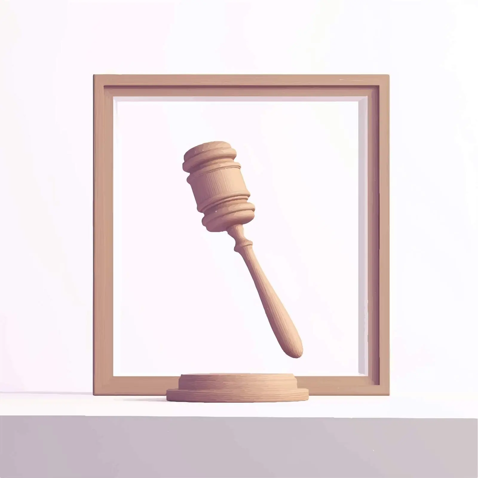 Wooden Gavel Vector Illustration on White Background — free download from Dotvec