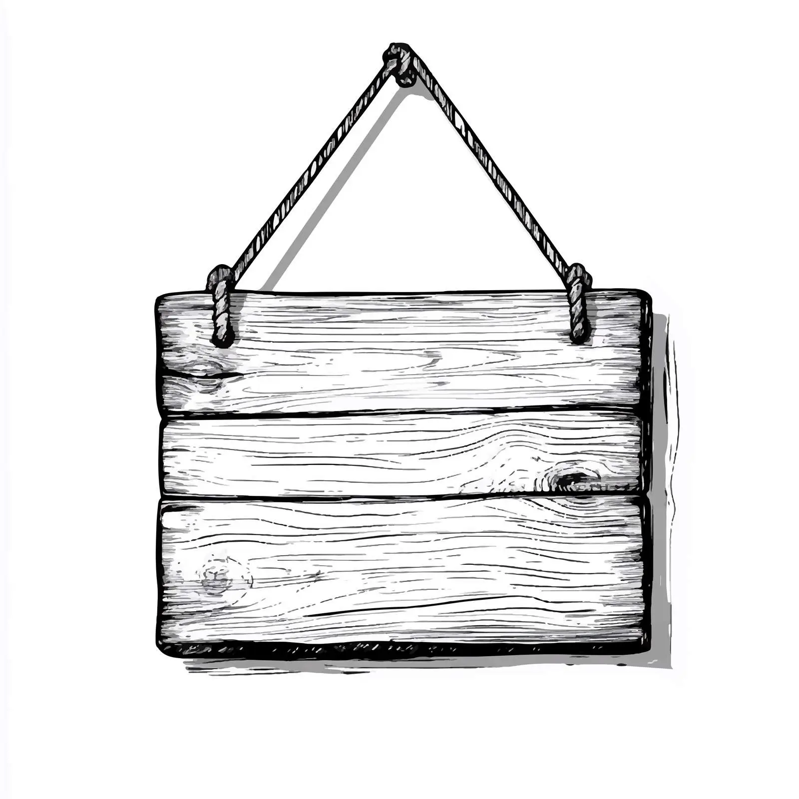 Wooden Cartoon Hanging Placard Vector Illustration — free download from Dotvec