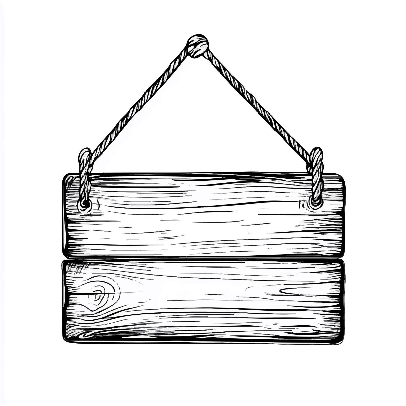 Cartoon Wooden Hanging Placard Vector Illustration — free download from Dotvec