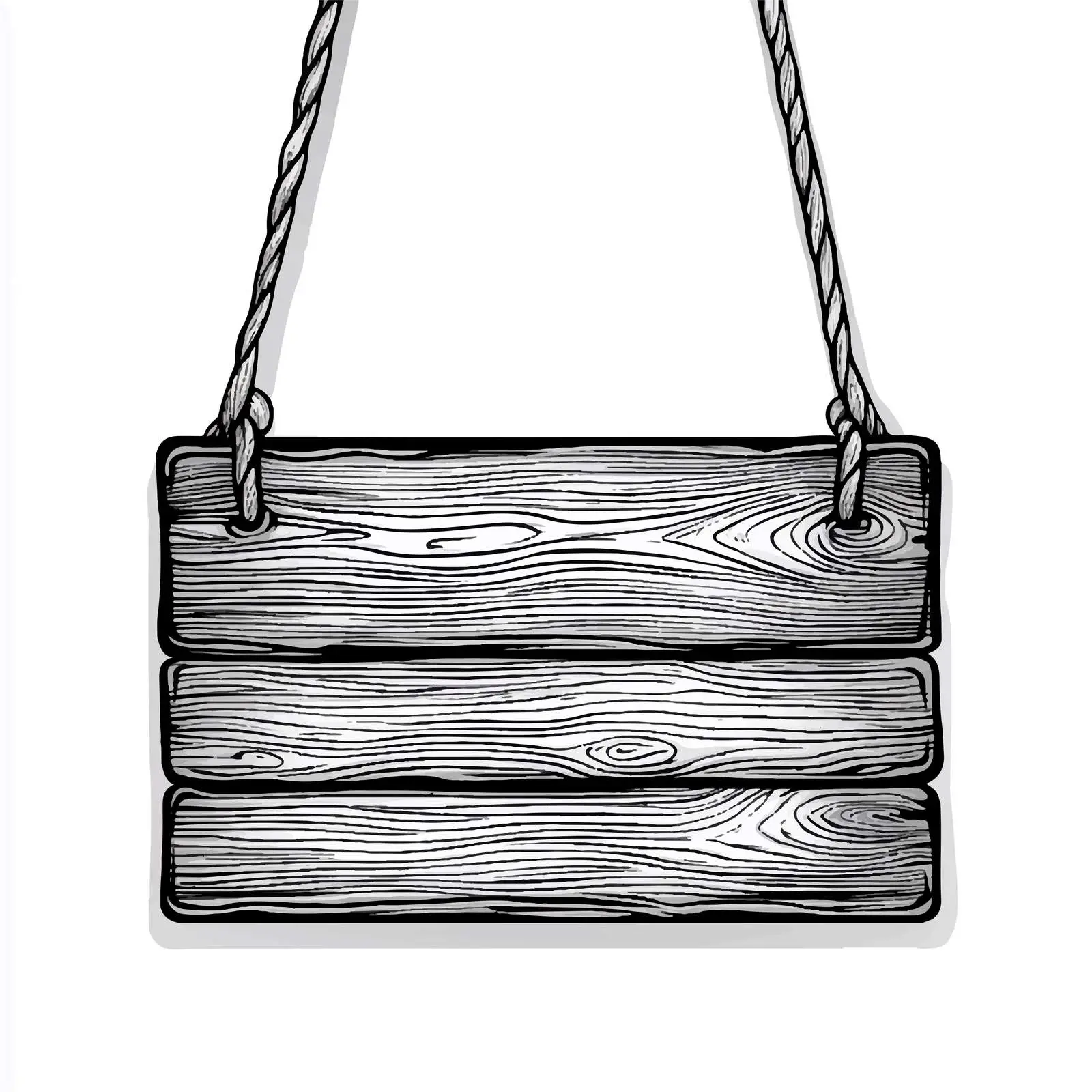 Wooden Hanging Placard Cartoon Vector Illustration – free vintage sign image from Dotvec