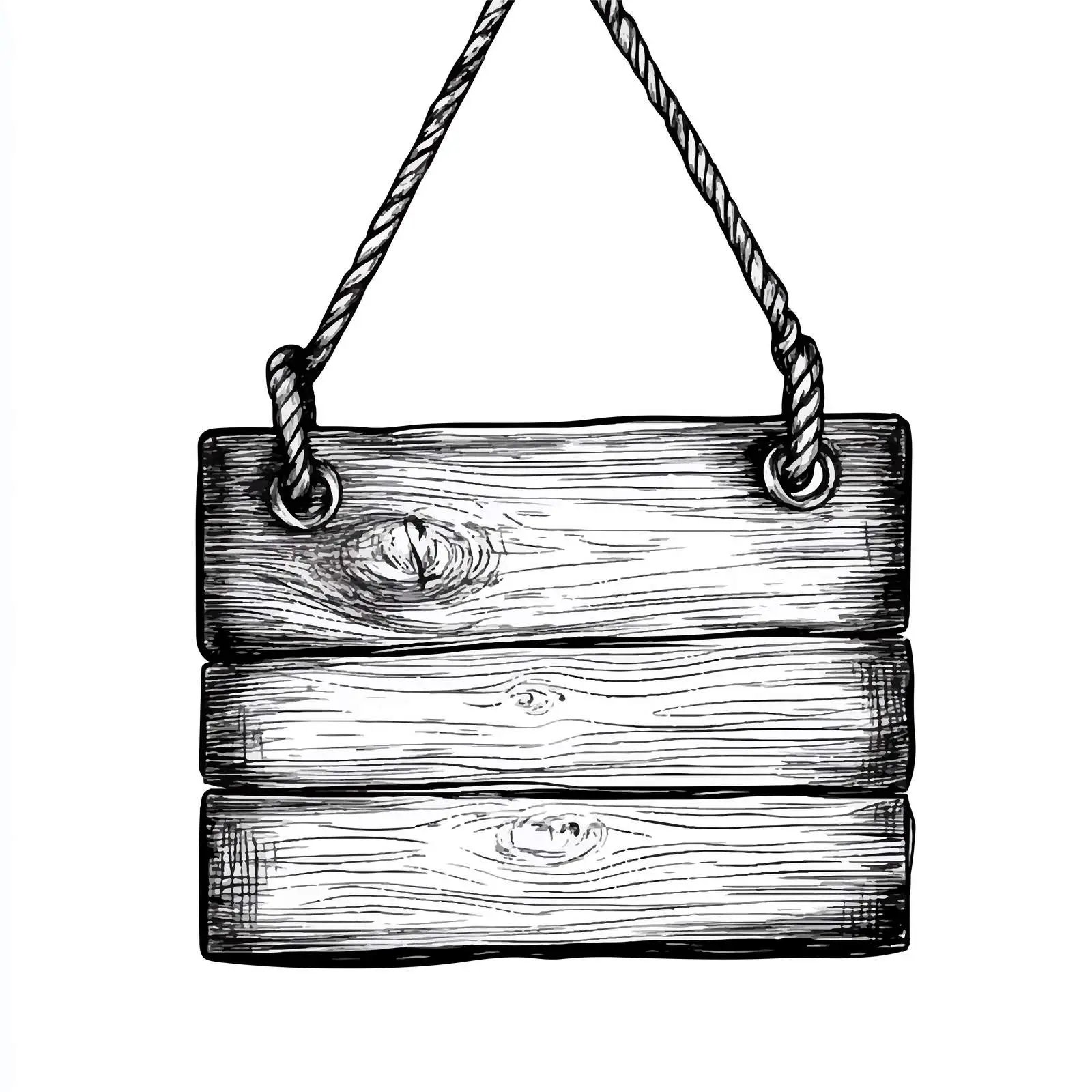 Black Wooden Hanging Placard Cartoon Vector Illustration – free signboard design image from Dotvec