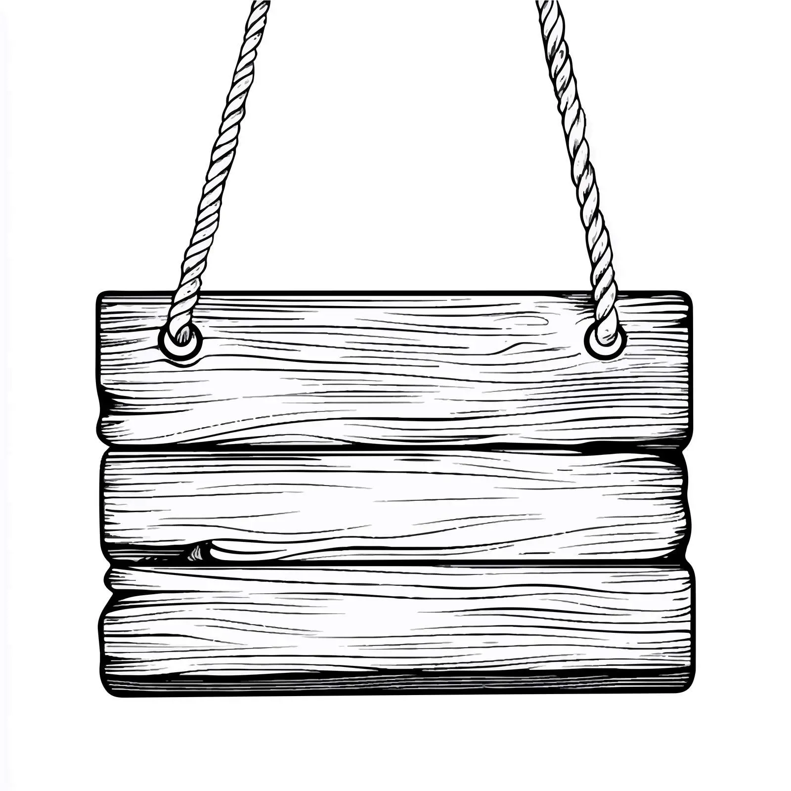 Wooden Hanging Placard Cartoon Vector Illustration — free download from Dotvec