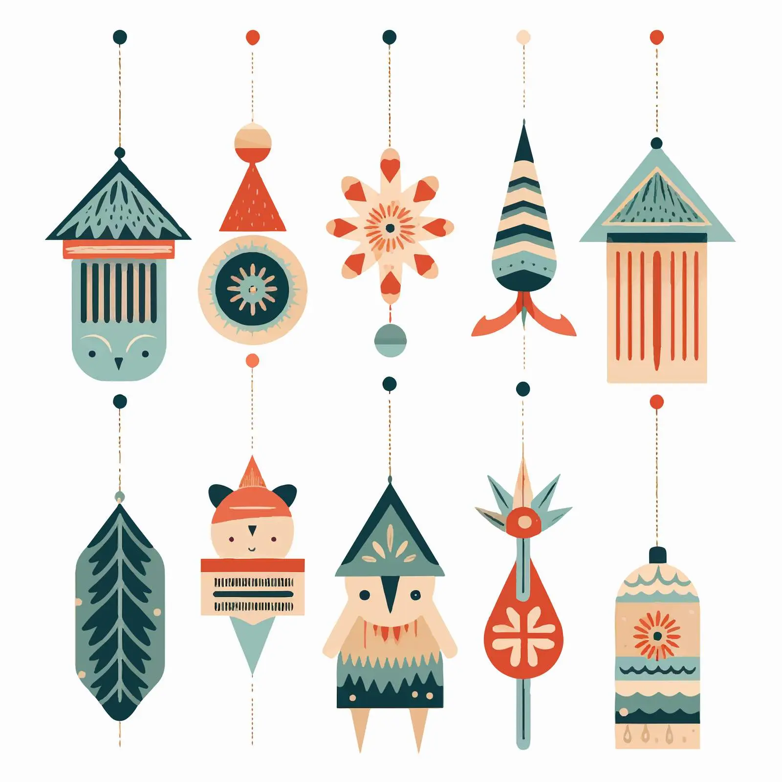 Wooden Christmas Hanging Toys for Decoration — free download from Dotvec