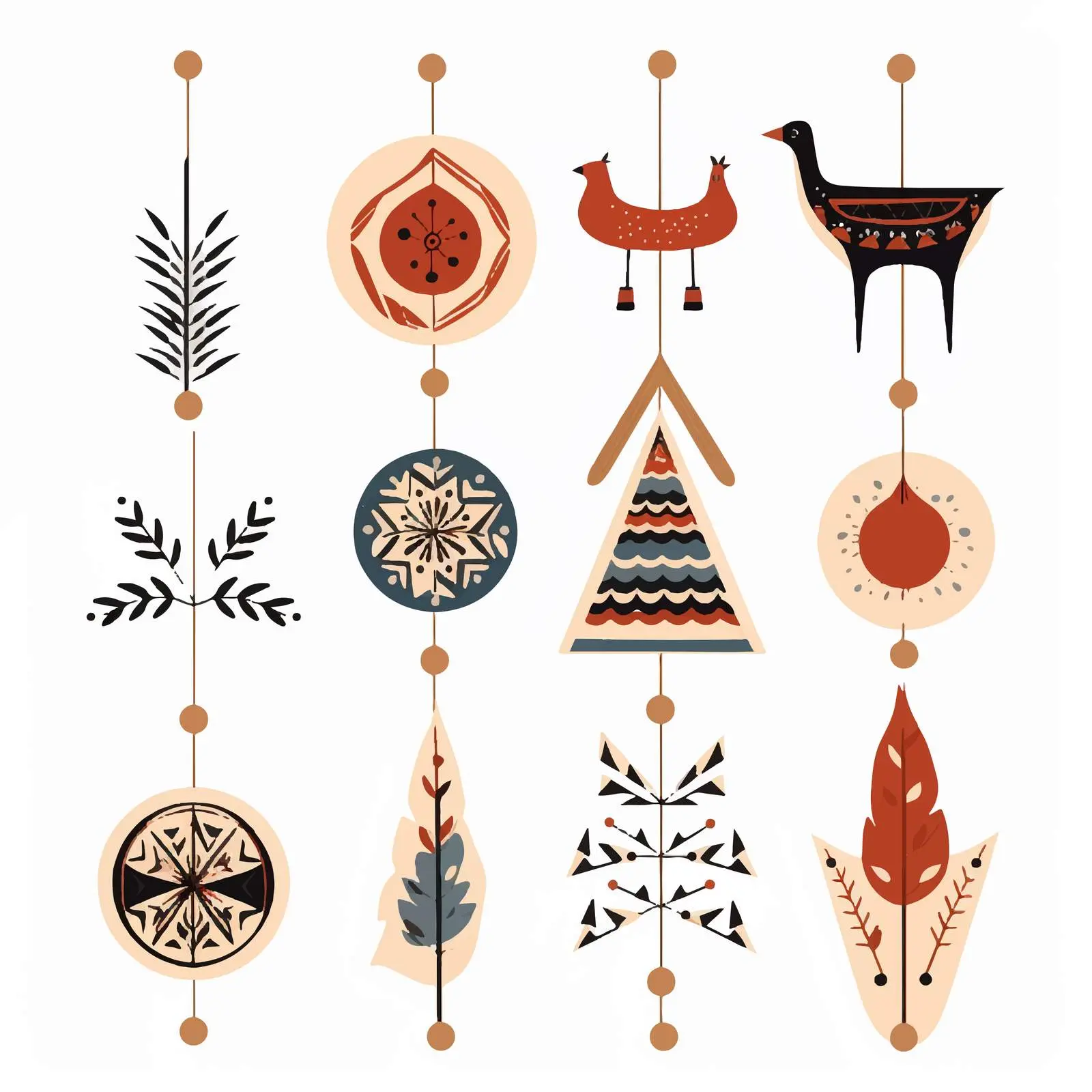 Wooden Hanging Toys for Christmas Decor — free download from Dotvec