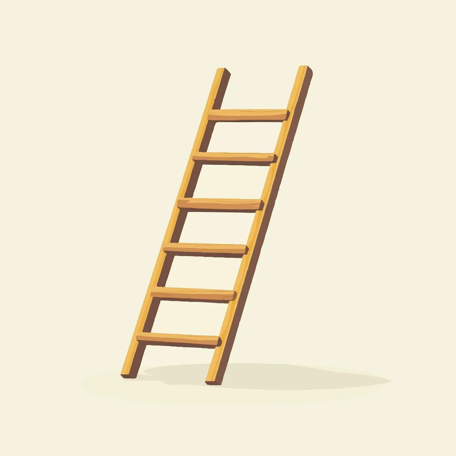 Wooden Ladder Flat Vector Illustration in Frame — free download from Dotvec