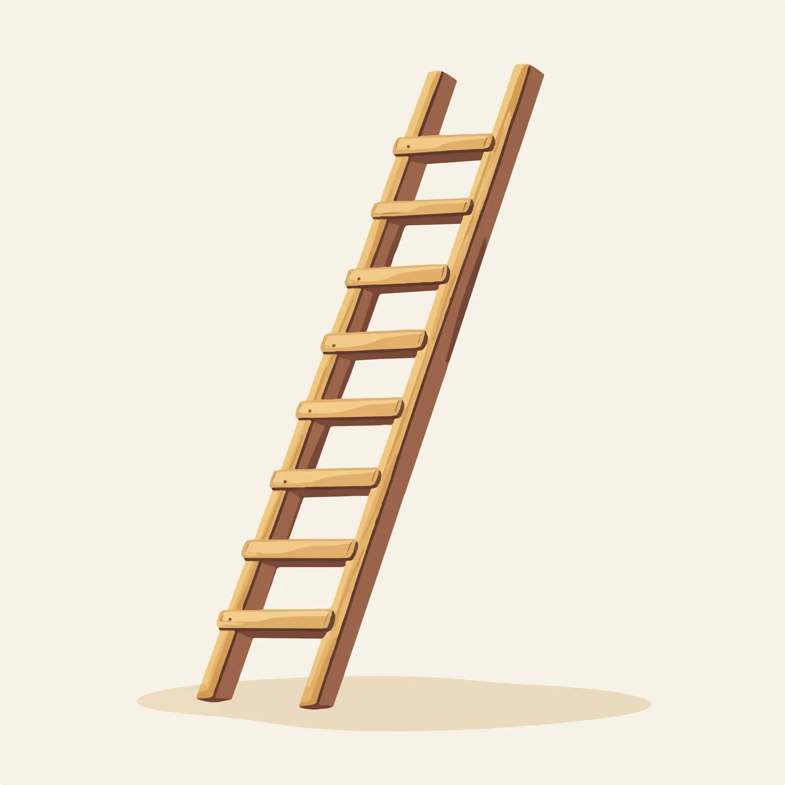 Flat Vector Illustration of Wooden Ladder — free download from Dotvec