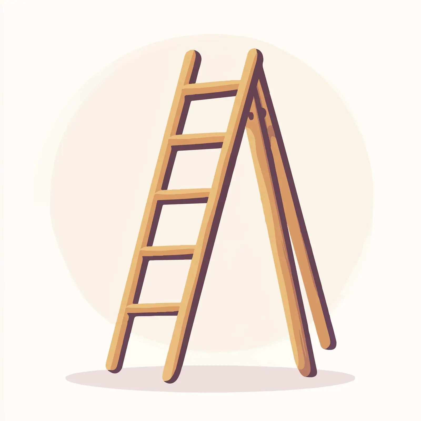 Flat Vector Illustration of Wooden Ladder — free download from Dotvec