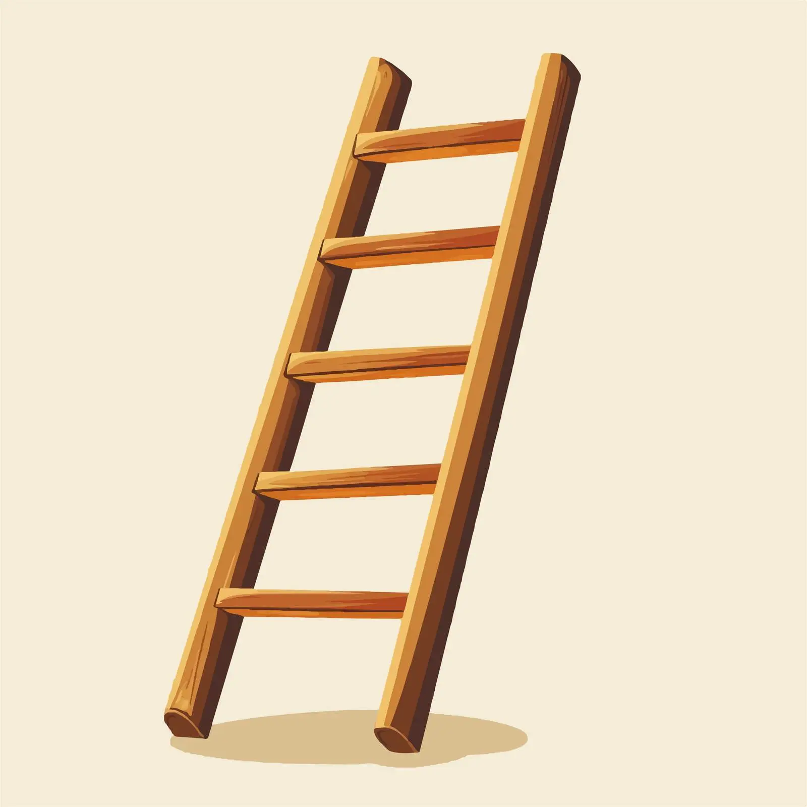 Flat Vector Illustration of Wooden Ladder — free download from Dotvec