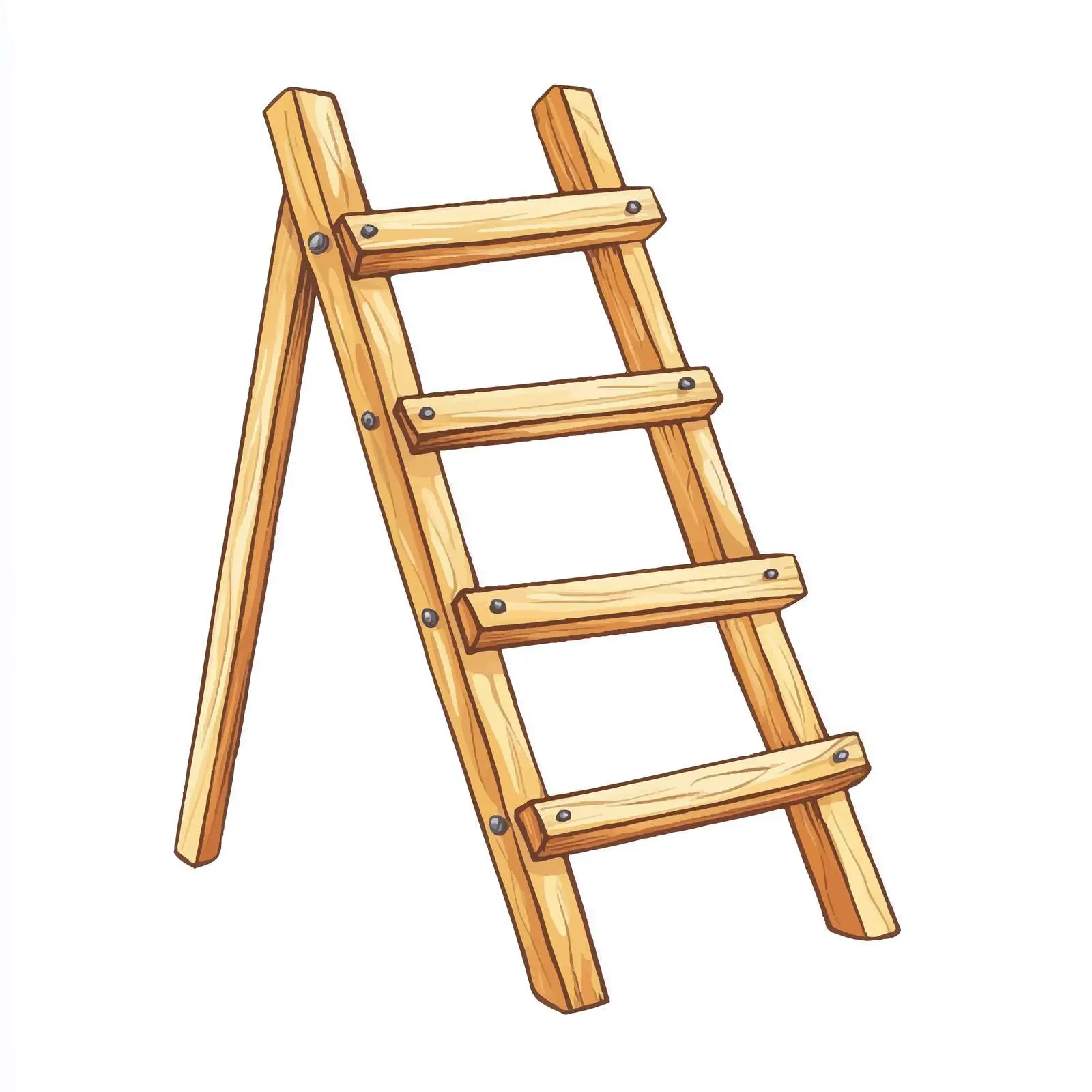 Wooden Ladder Cartoon Vector Illustration — free download from Dotvec