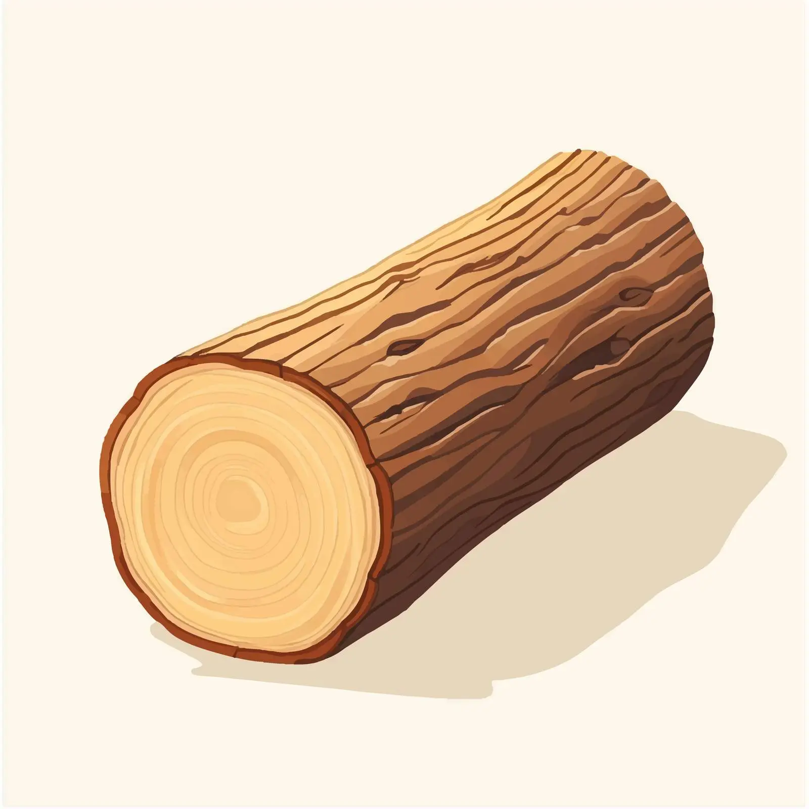 Flat Wooden Log Vector Illustration in Frame — free download from Dotvec