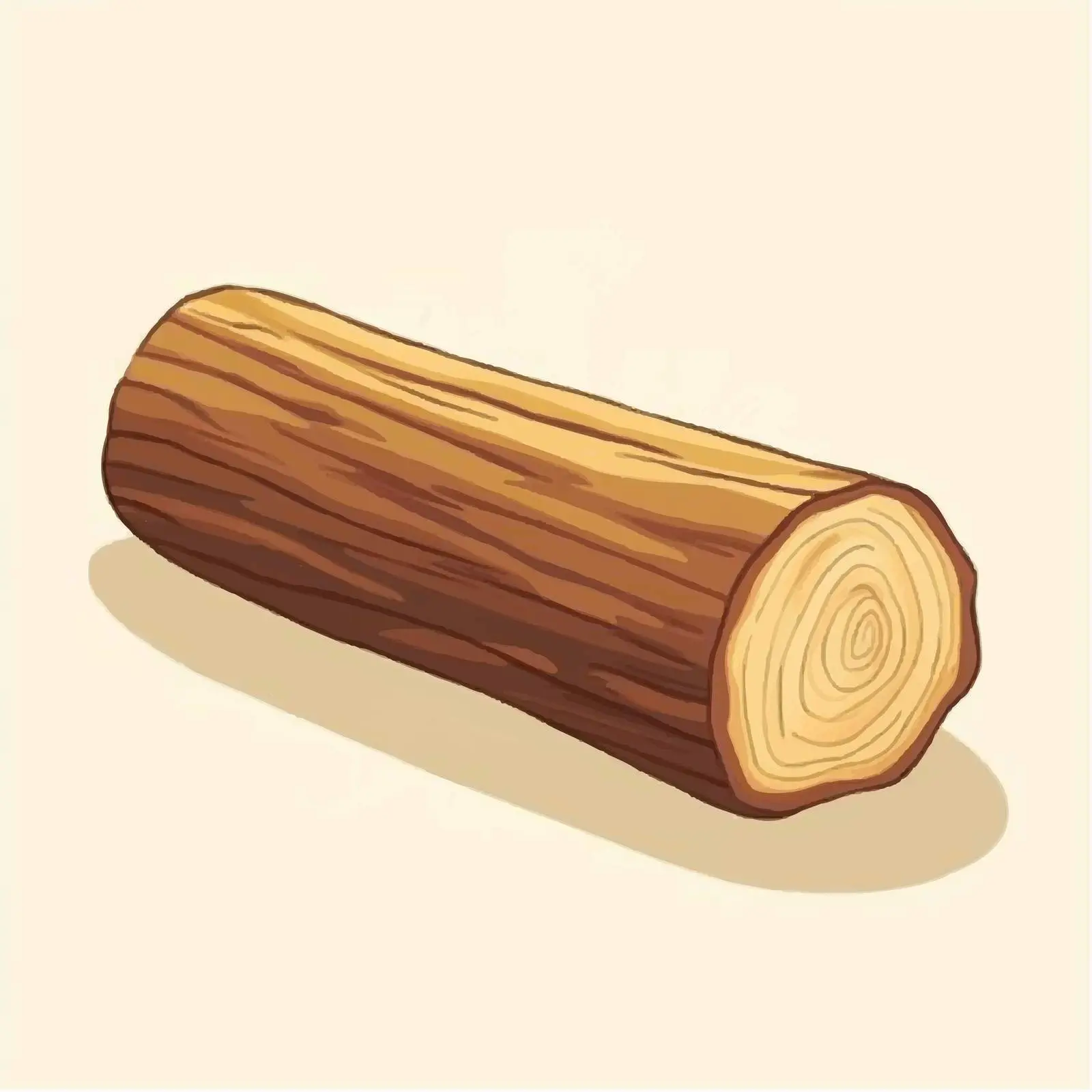Wooden Log Flat Vector Illustration in Frame — free download from Dotvec