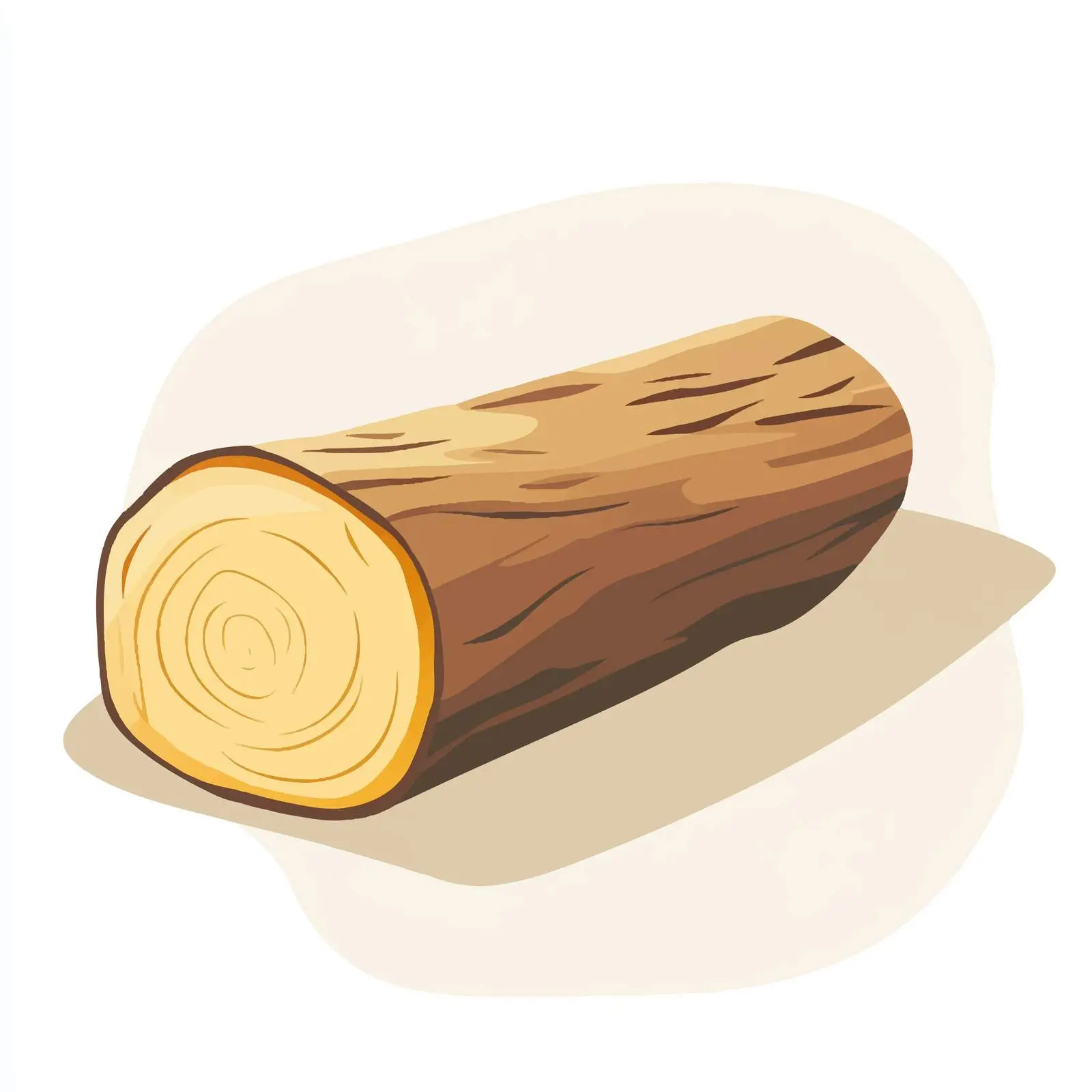 Wooden Log Flat Vector Illustration in Frame — free download from Dotvec
