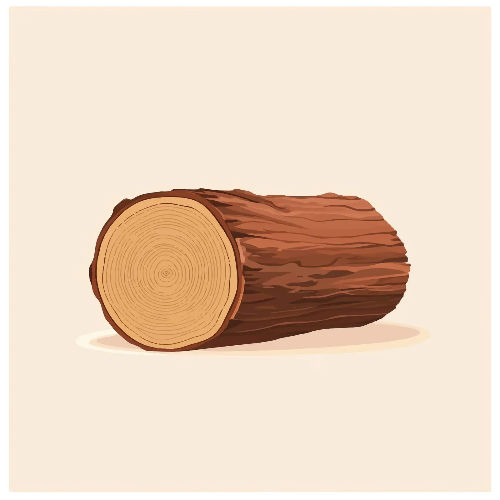 Flat Vector Illustration of Wooden Log in Frame — free download from Dotvec