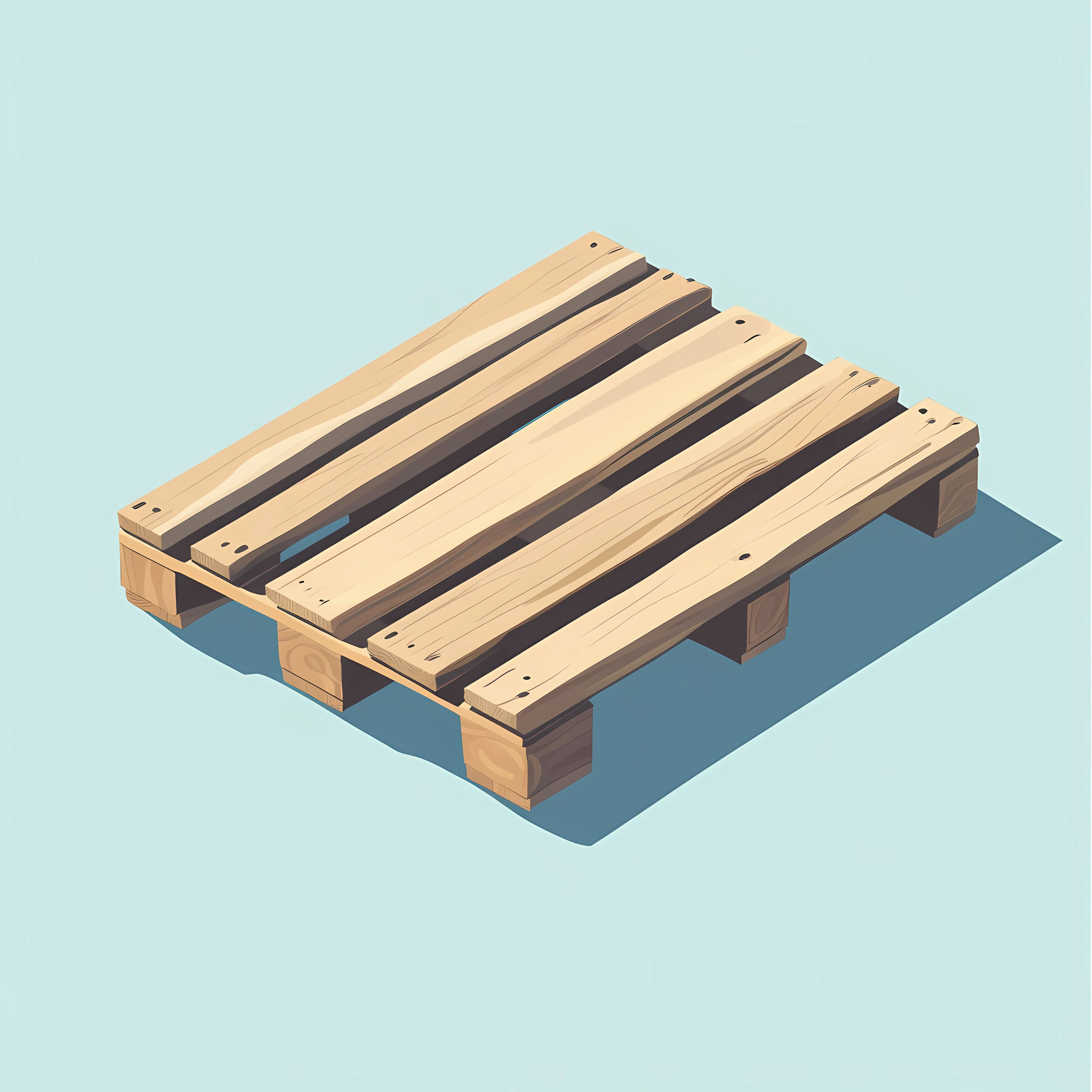 Wooden Pallet Flat Vector Illustration in Frame — free download from Dotvec