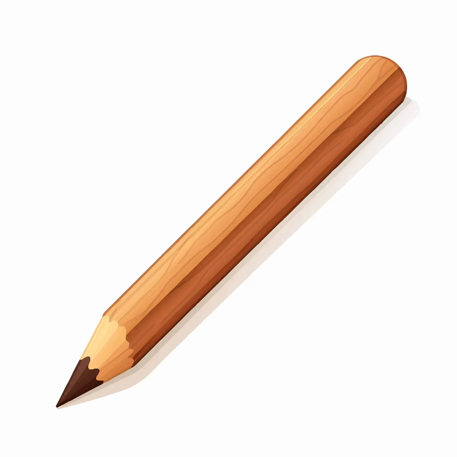 Cartoon Wooden Pencil Vector Illustration – free sketching image from Dotvec