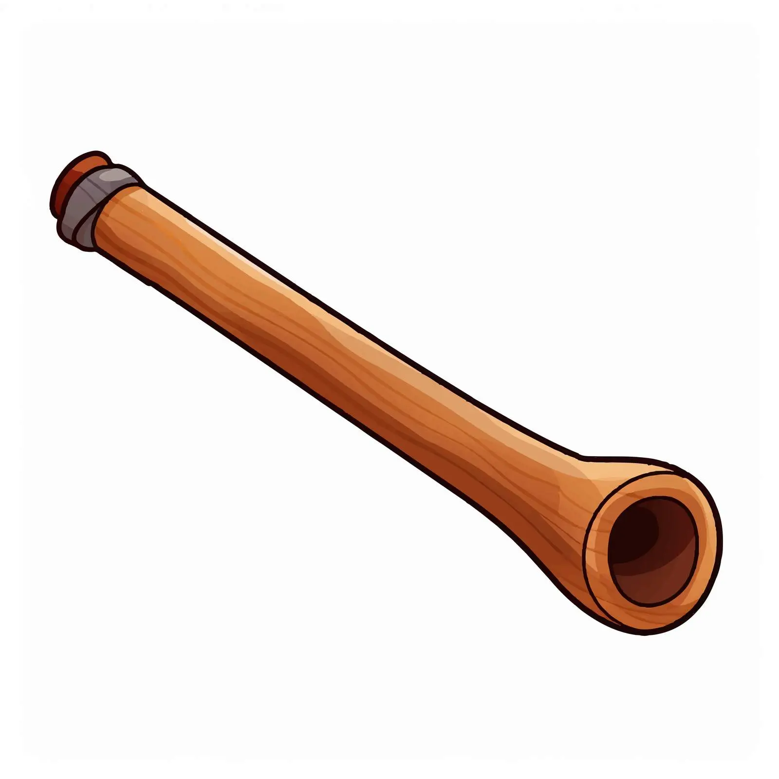 Cartoon Wooden Pipe Isolated Vector Illustration — free download from Dotvec