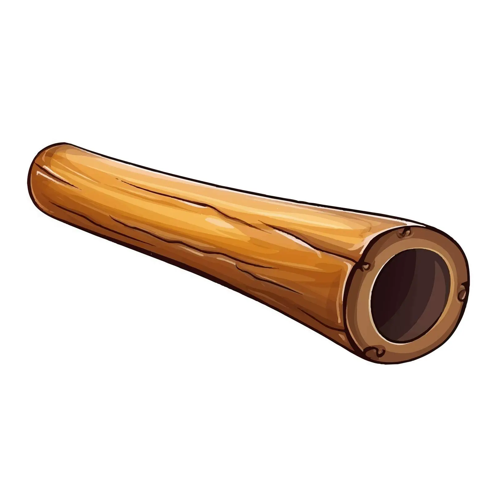 Cartoon Wooden Pipe Vector Icon Illustration — free download from Dotvec