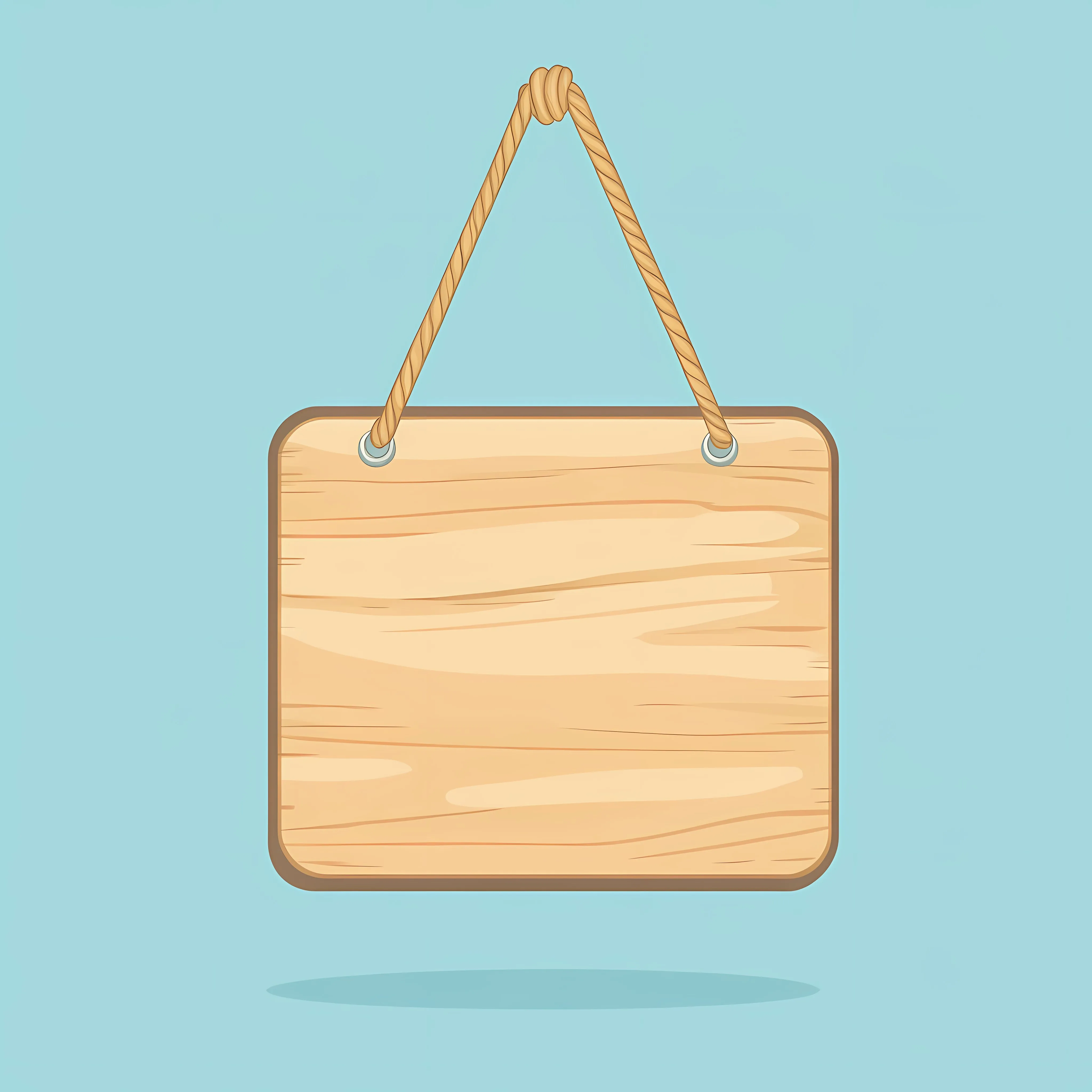 Wooden Placard Hanging by Rope Vector Illustration — free download from Dotvec