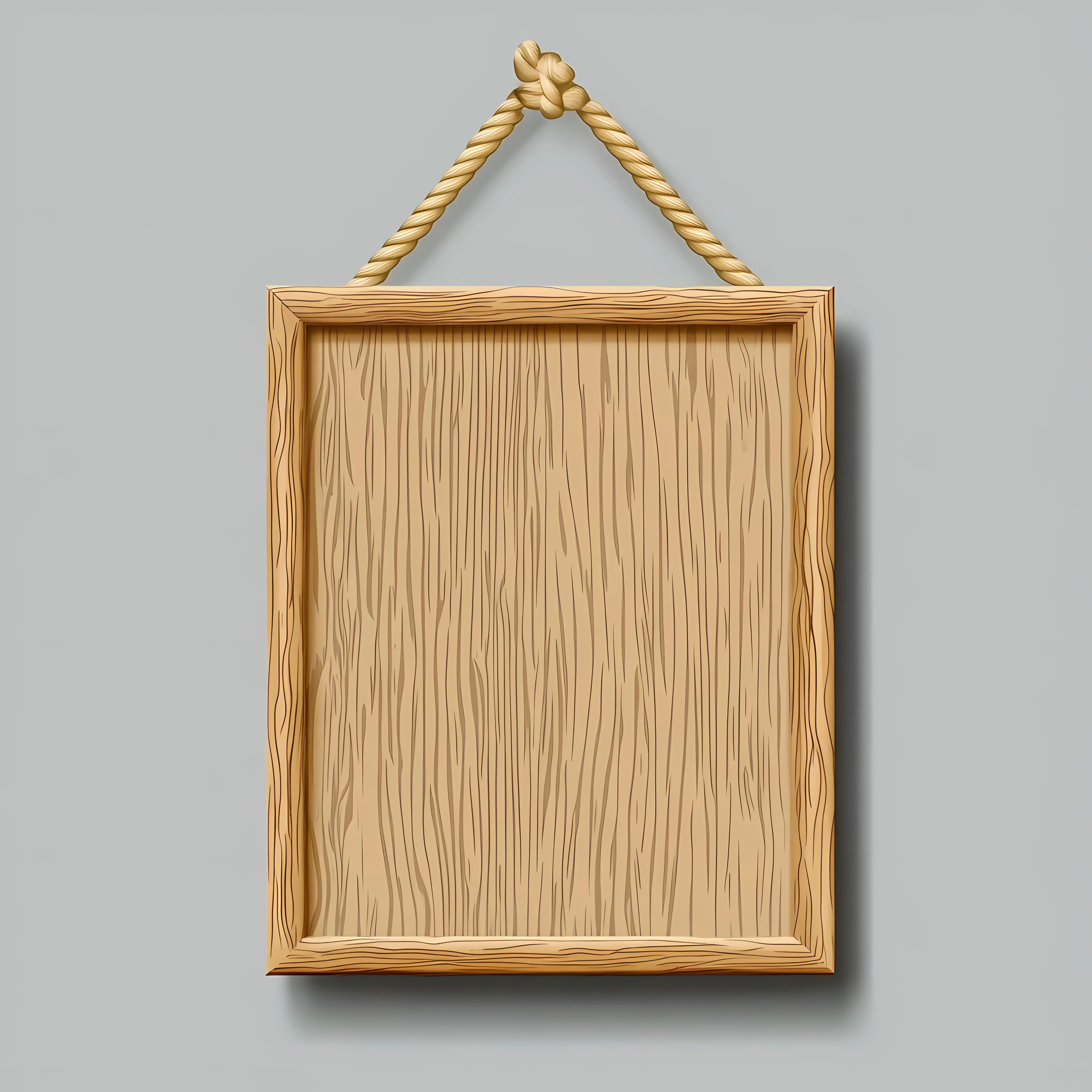 Wooden Placard Hanging by Rope Illustration — free download from Dotvec