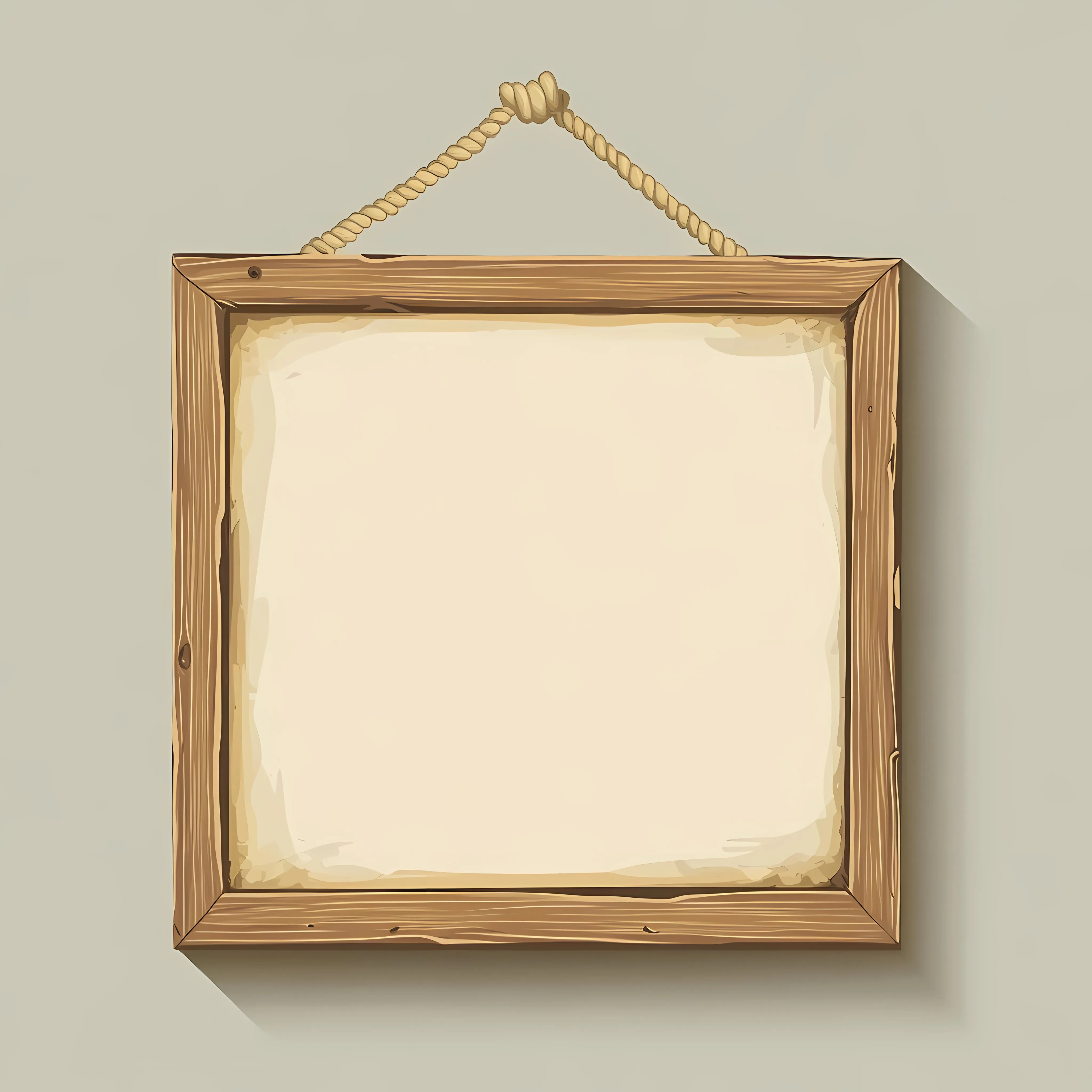 Wooden Placard Hanging by Rope Illustration — free download from Dotvec