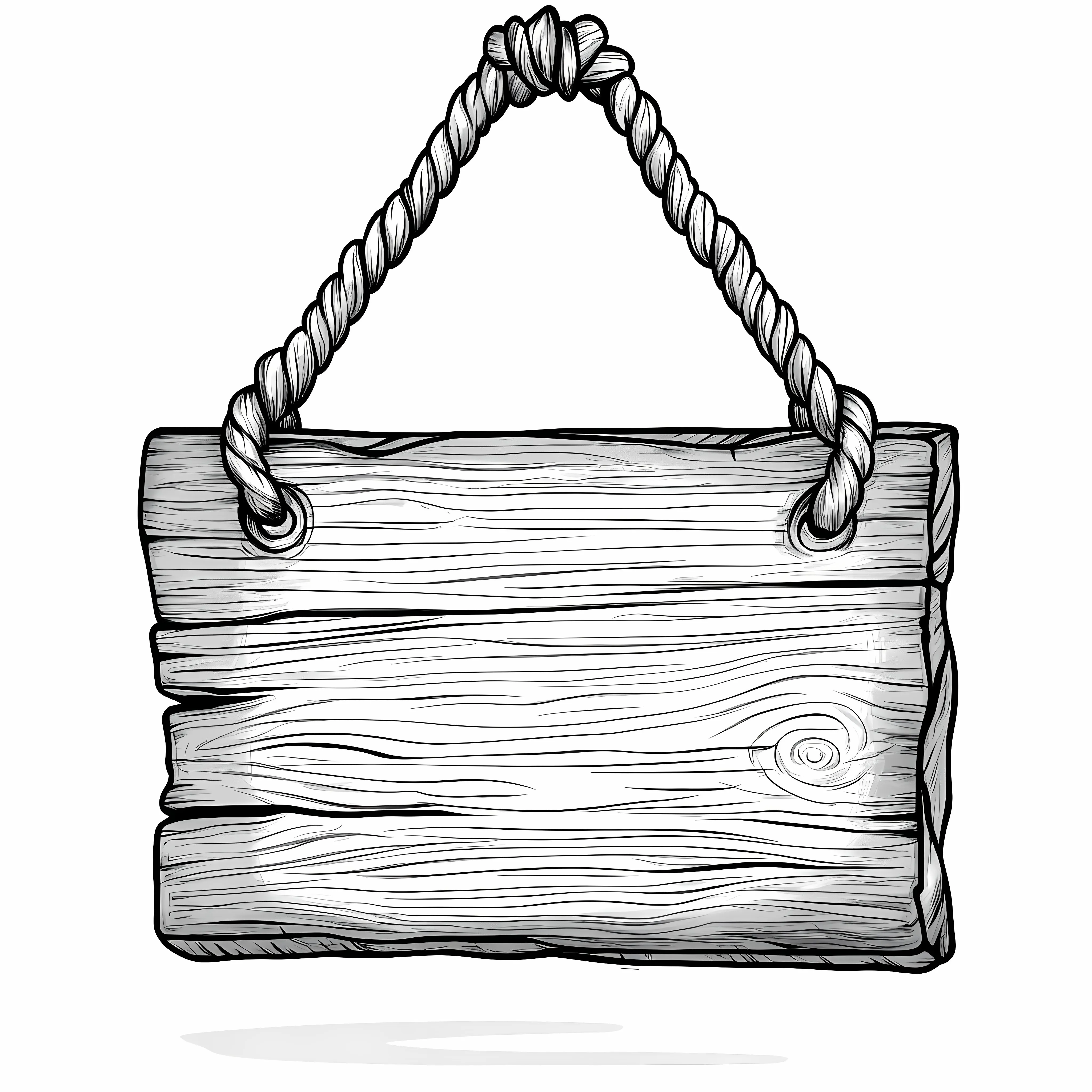 Wooden Placard with Rope Cartoon Vector — free download from Dotvec
