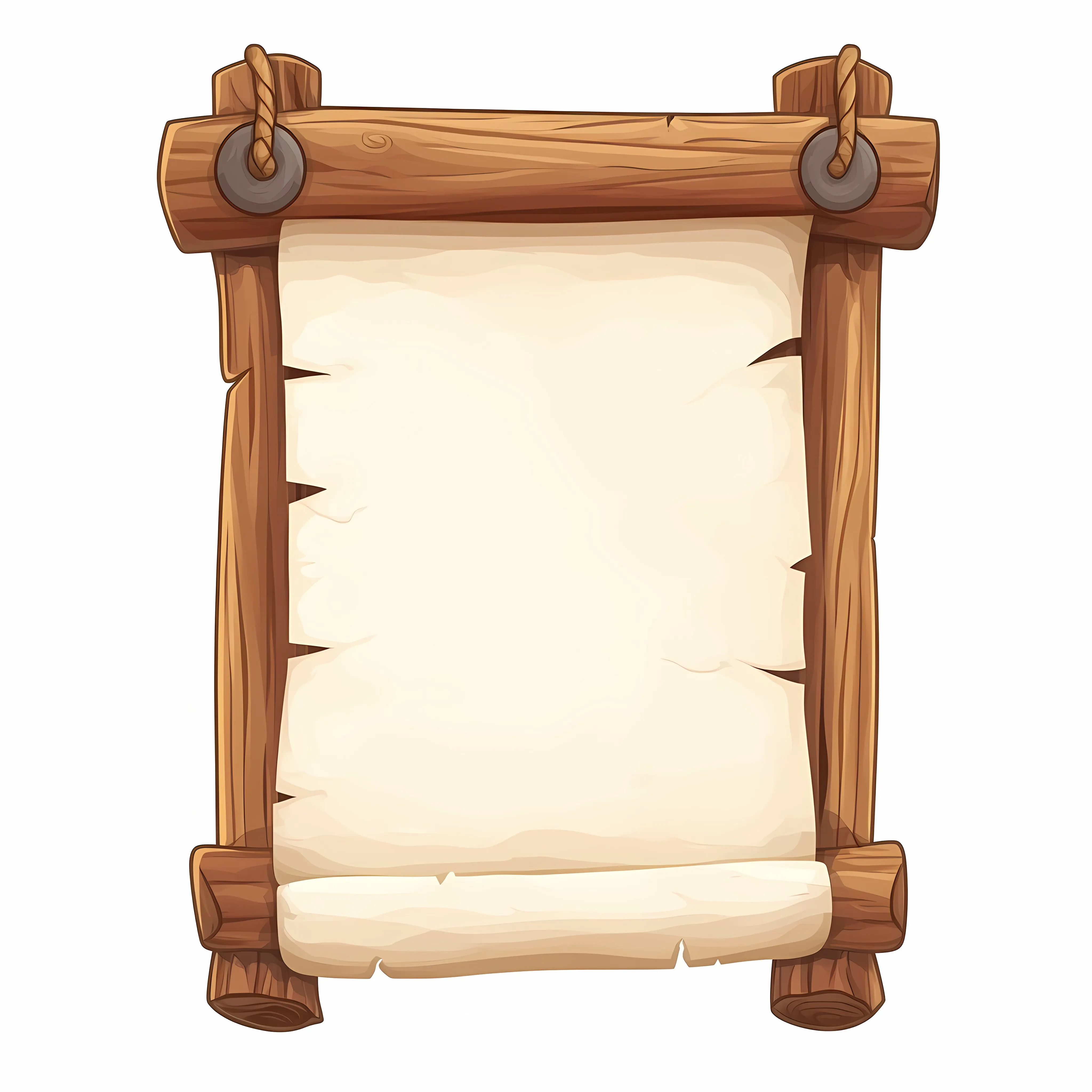 Wooden Plank Placard with White Paper Illustration — free download from Dotvec