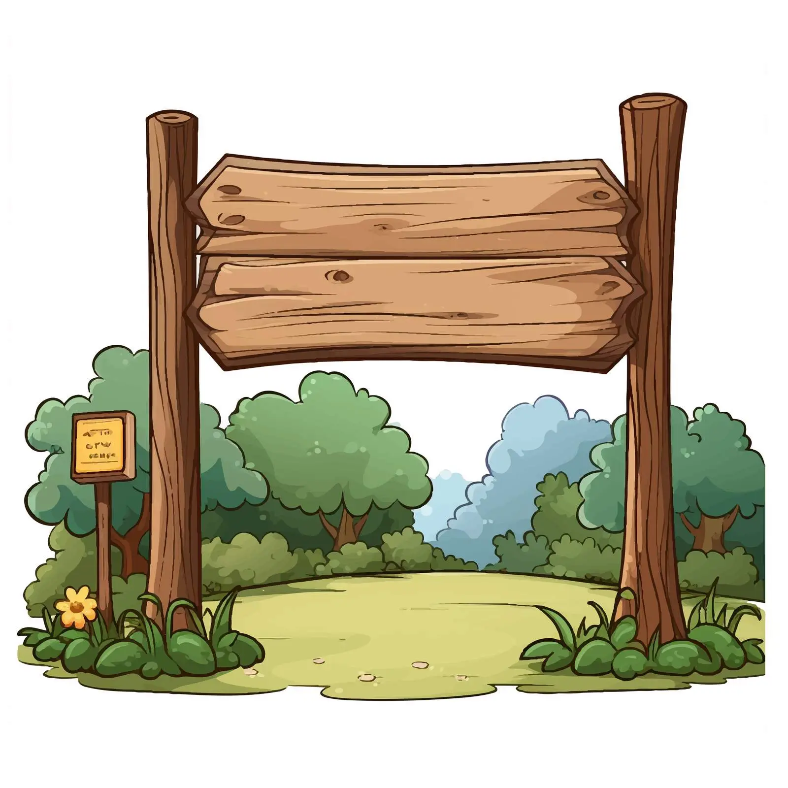 Public Park Wooden Sign Vector Illustration — free download from Dotvec
