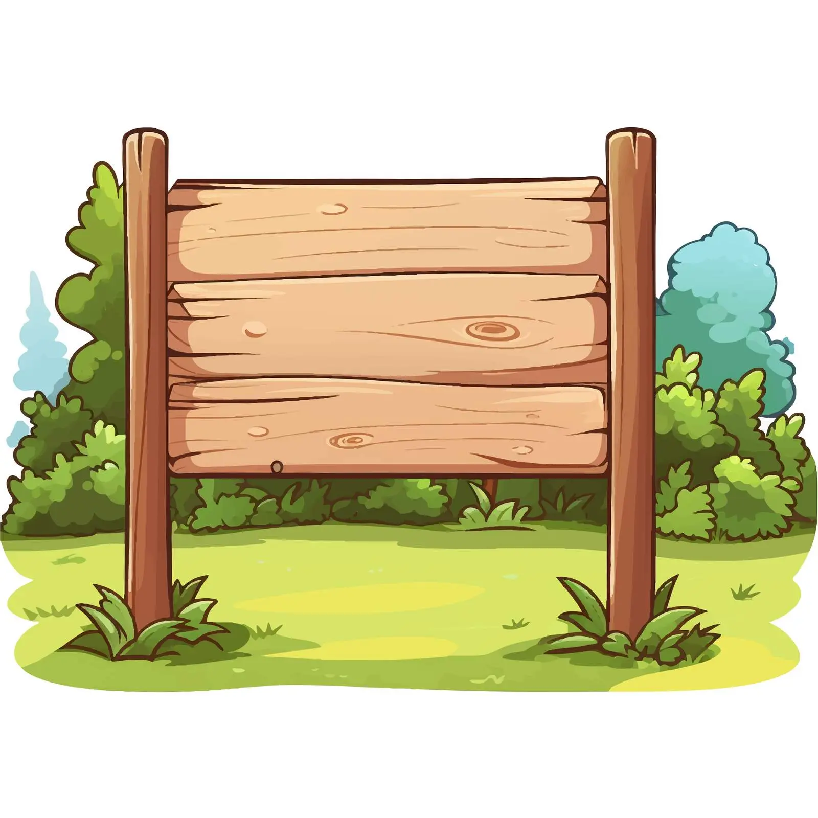 Wooden Sign Illustration in Public Park – free vintage sign image from Dotvec