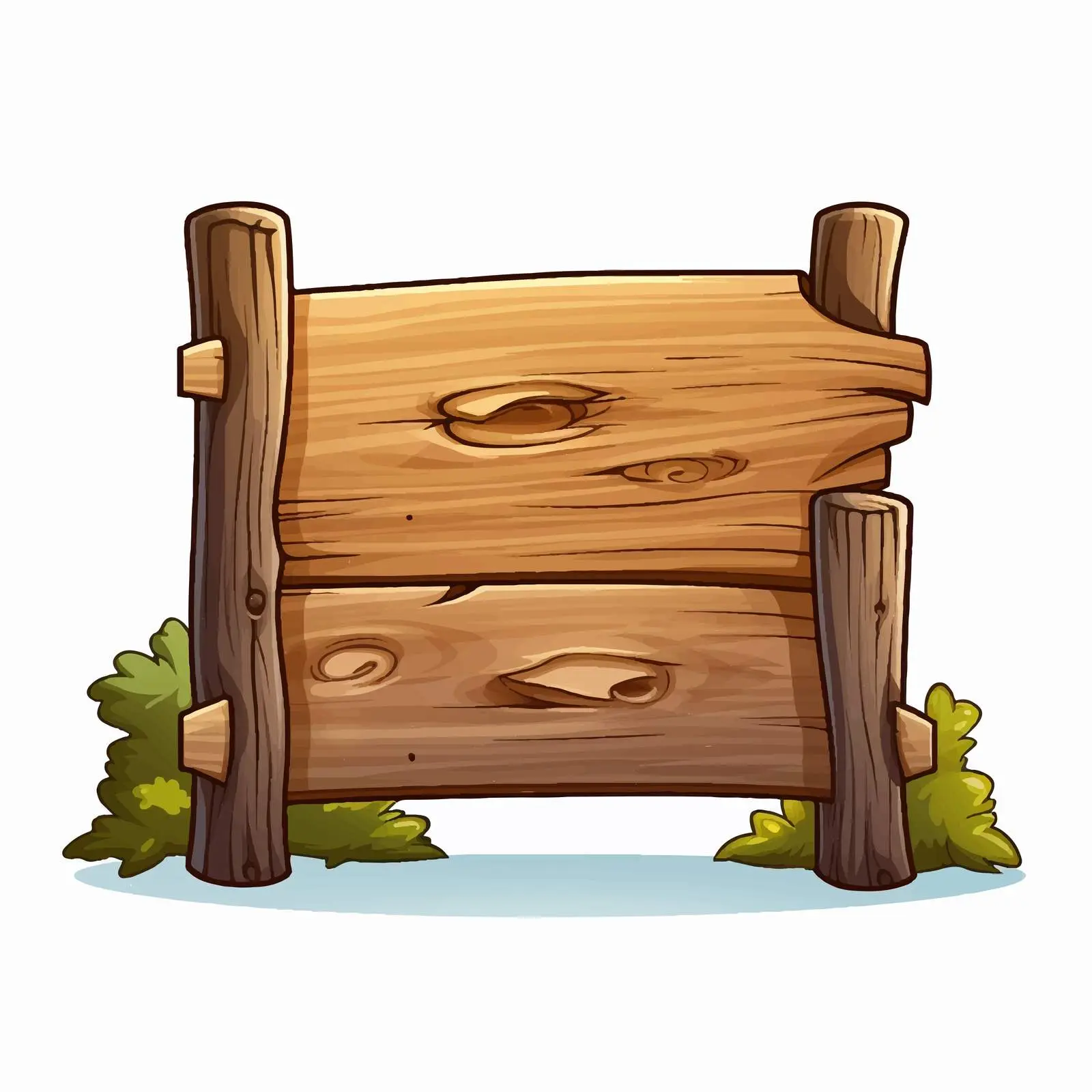 Cartoon Wooden Sign Vector Illustration — free download from Dotvec