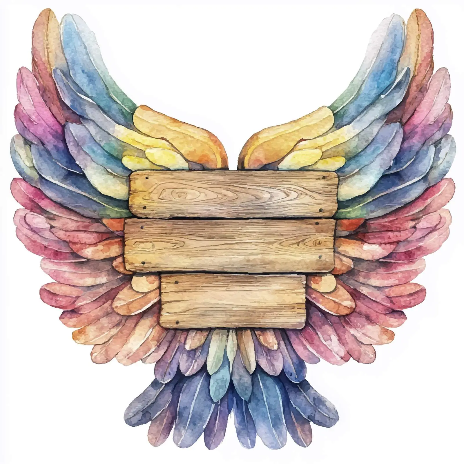 Rustic Wooden Sign Watercolor Artwork — free download from Dotvec