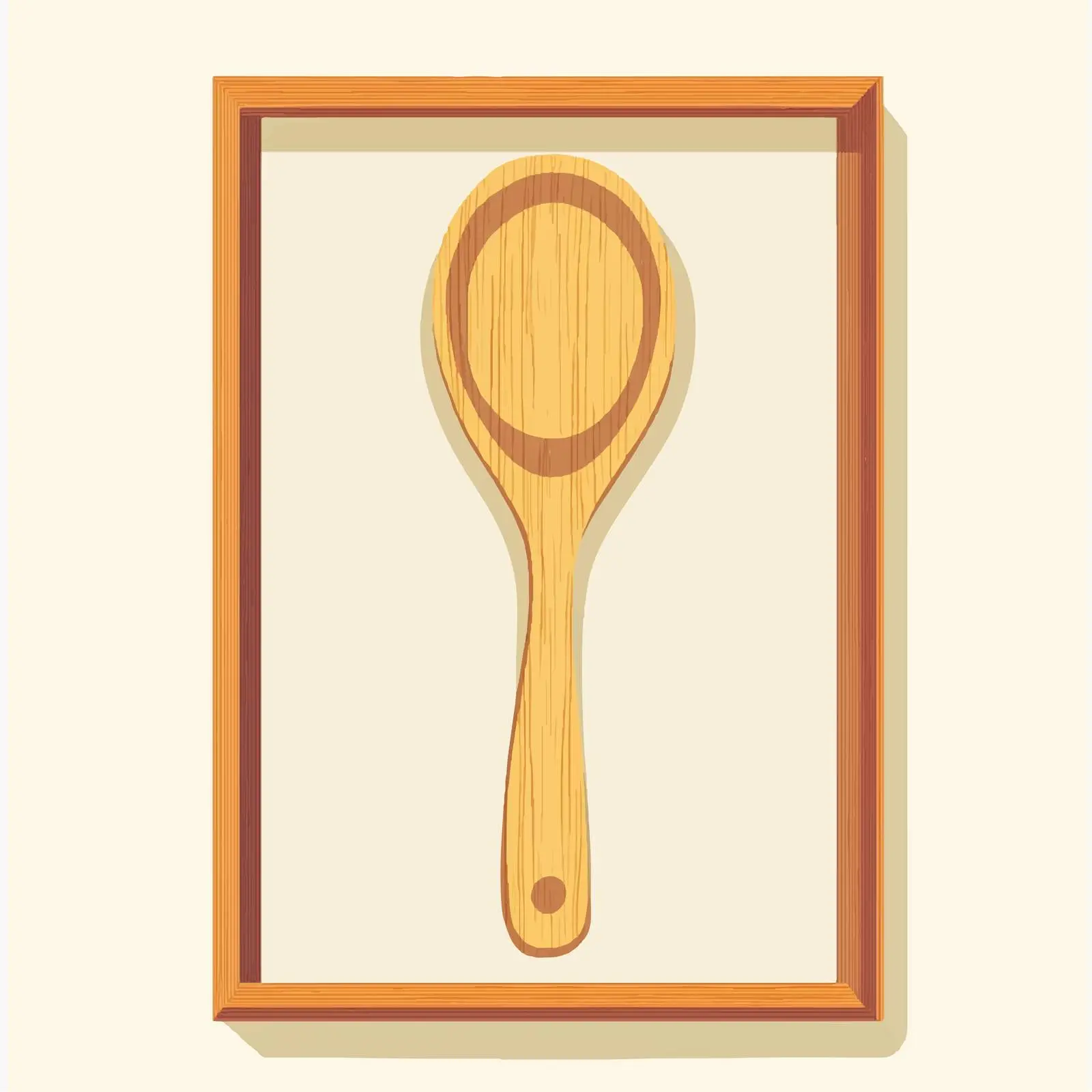 Flat Vector Illustration of Wooden Spoon Utensil — free download from Dotvec