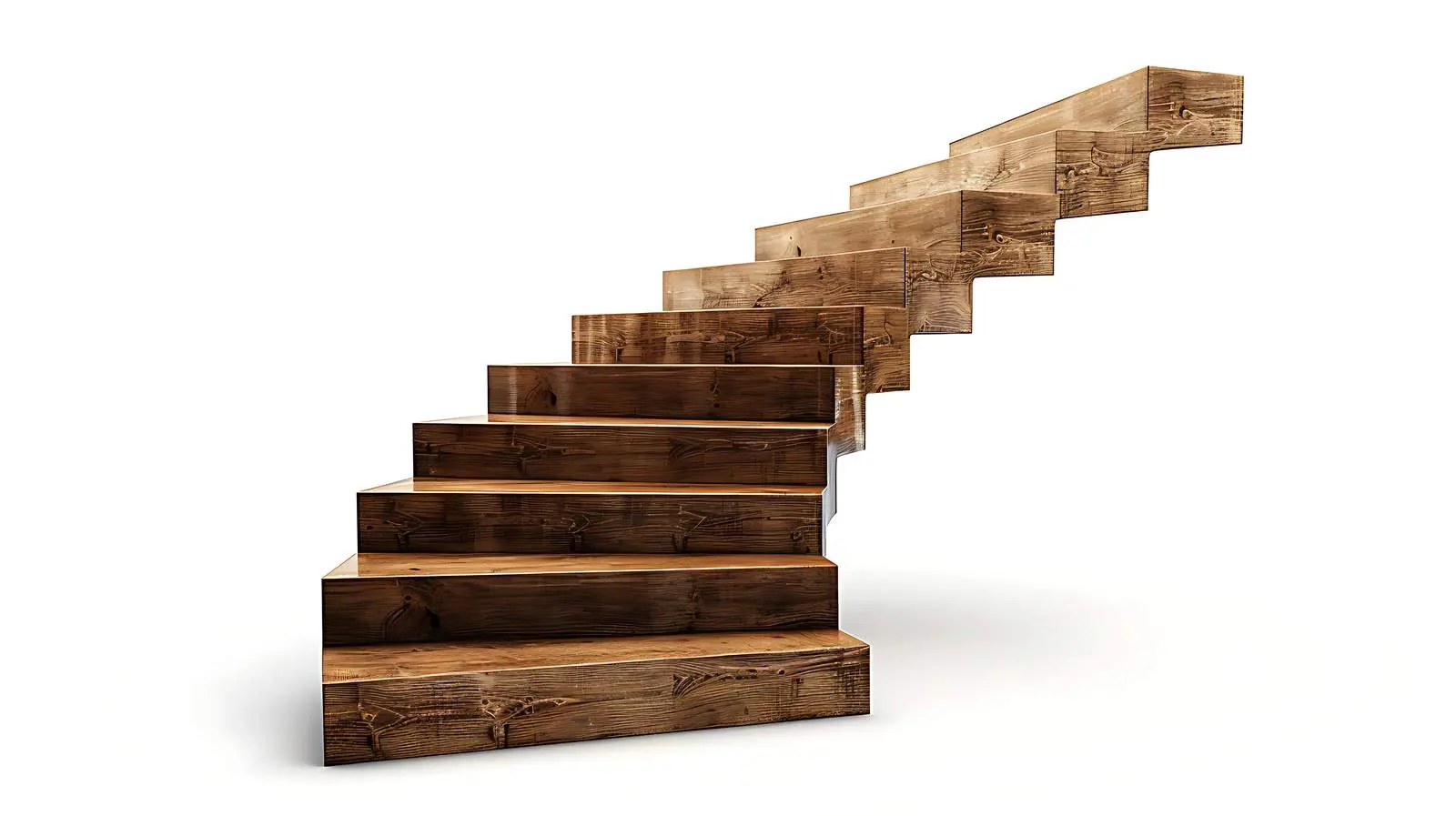 Isolated Wooden Staircase on White Background — free download from Dotvec