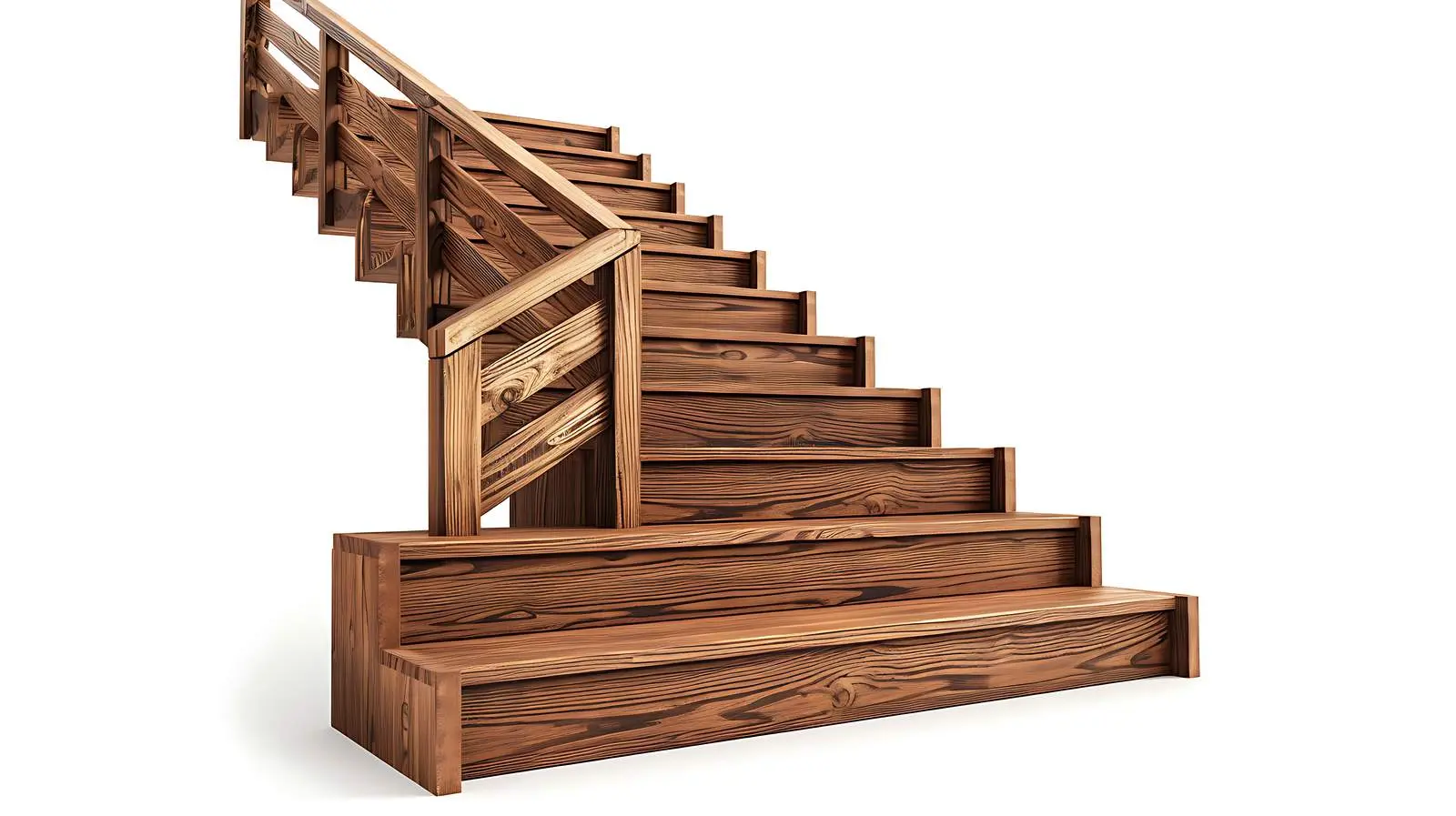 Isolated Wooden Staircase on White Background – free stairs image from Dotvec