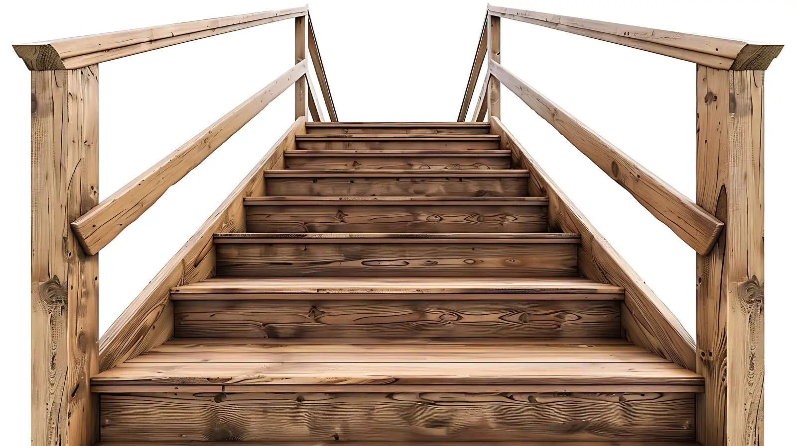 Isolated Wooden Staircase on White Background — free download from Dotvec