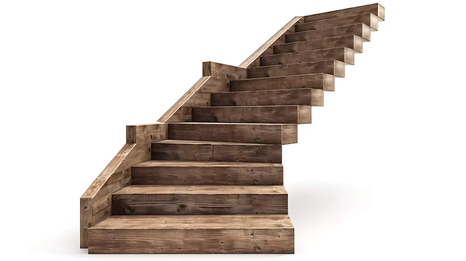 Isolated Wooden Staircase on White Background — free download from Dotvec