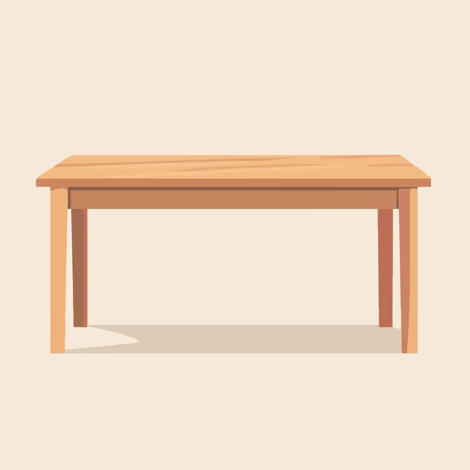 Wooden Table Flat Vector Illustration — free download from Dotvec