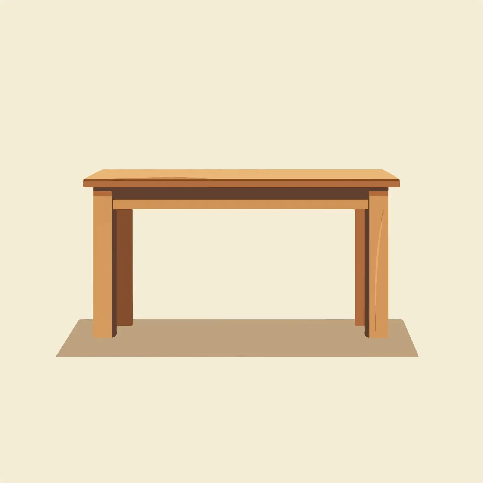 Flat Vector Illustration of Wooden Table — free download from Dotvec