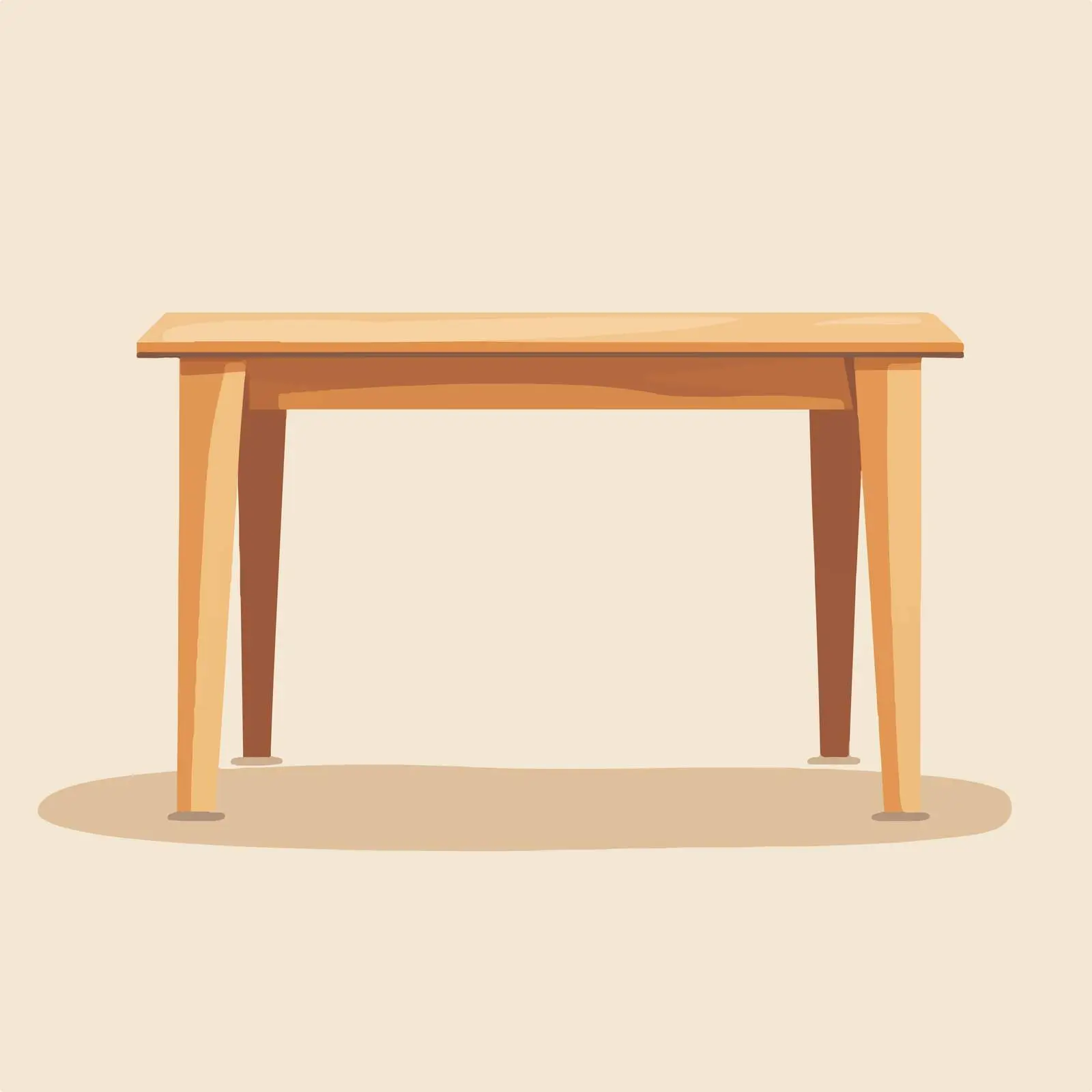 Flat Vector Illustration of a Wooden Table — free download from Dotvec