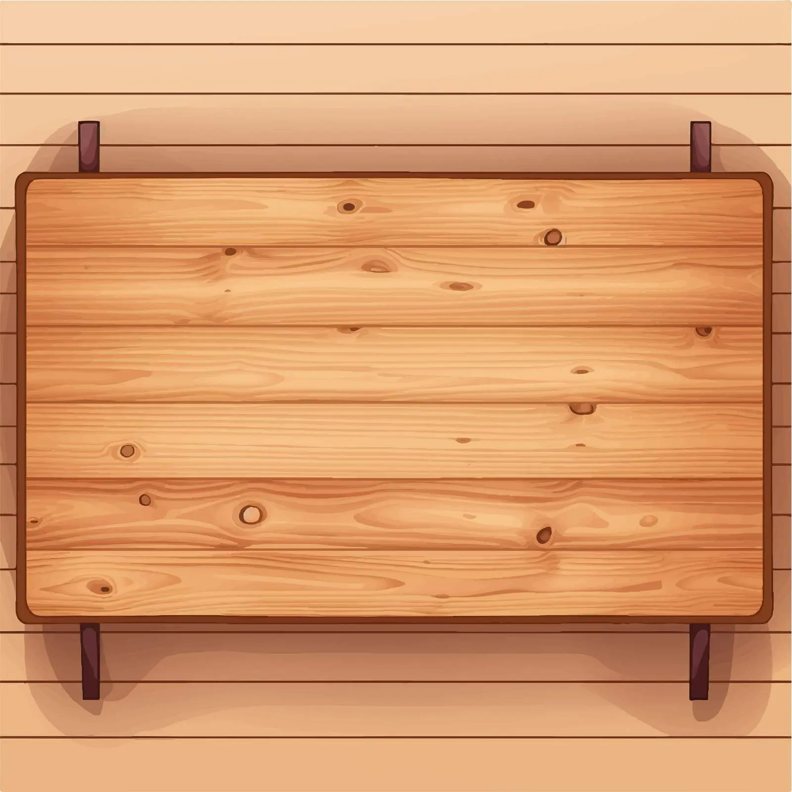 Wooden Table Vector Illustration on White Background – free cartoon table image from Dotvec