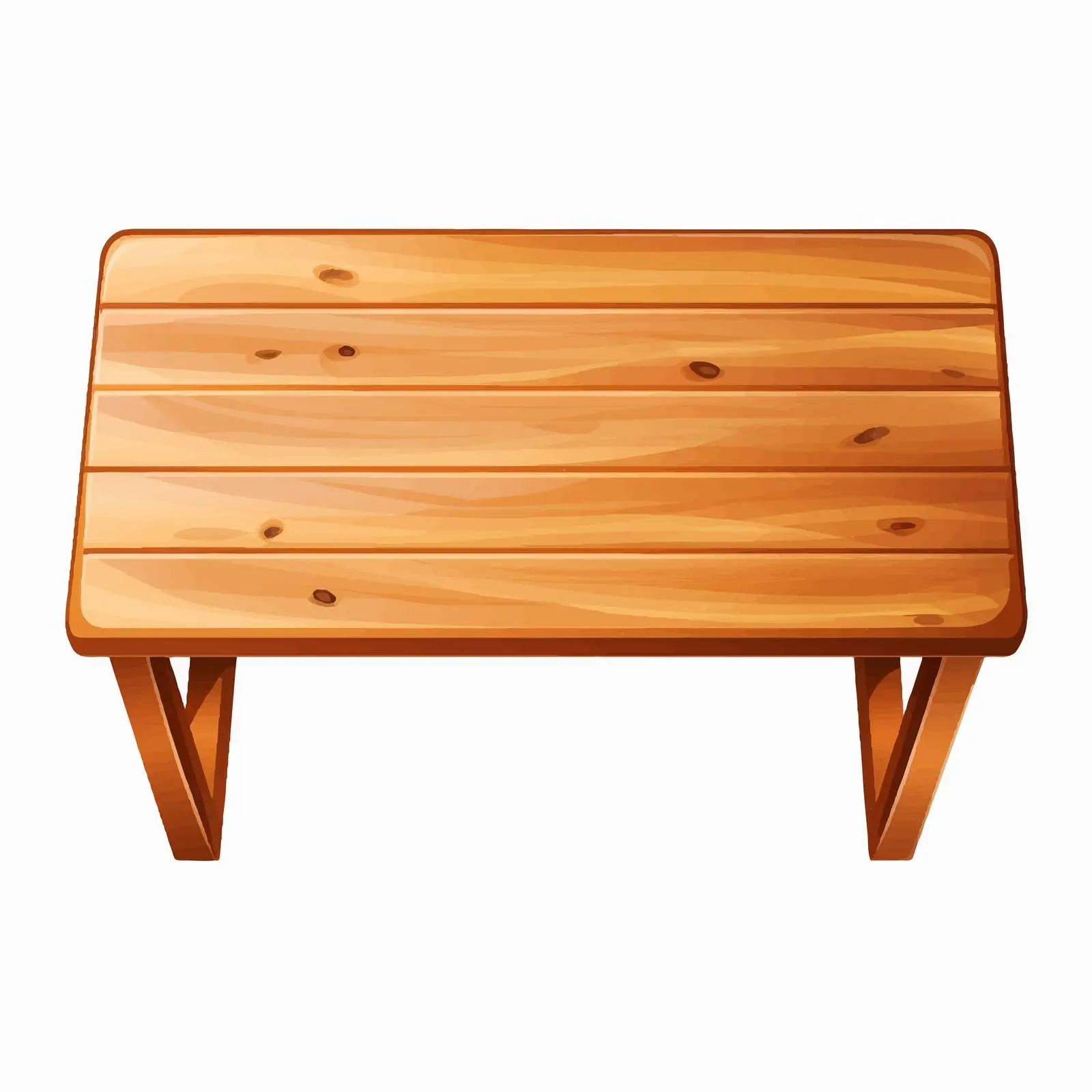 Wooden Table Vector Illustration on White Background — free download from Dotvec
