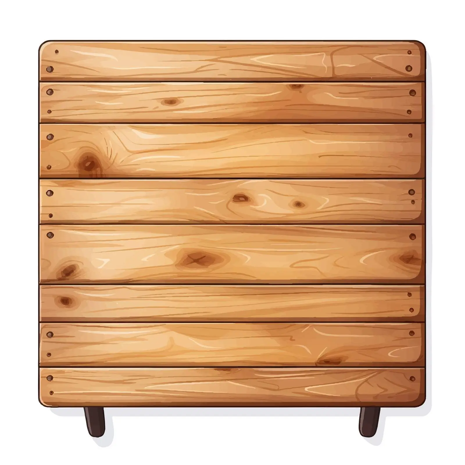 Wooden Table Vector Illustration on White Background — free download from Dotvec