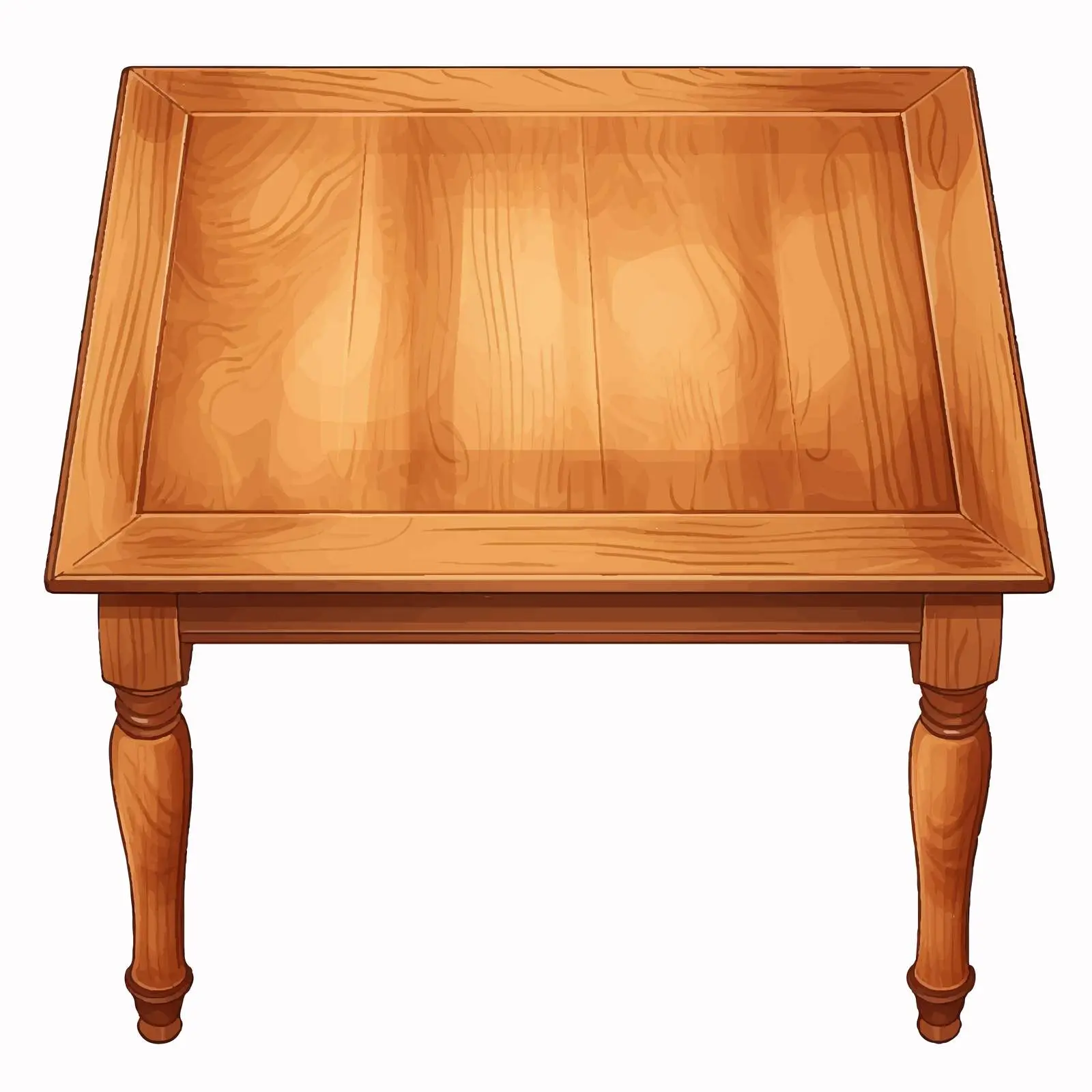 Wooden Table Vector Illustration on White Background — free download from Dotvec