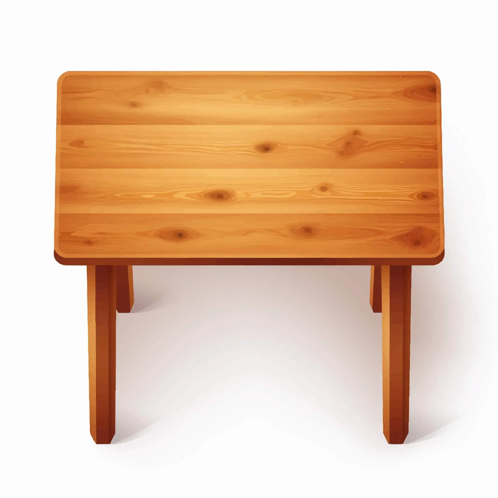 Wooden Table Vector Illustration on White Background — free download from Dotvec