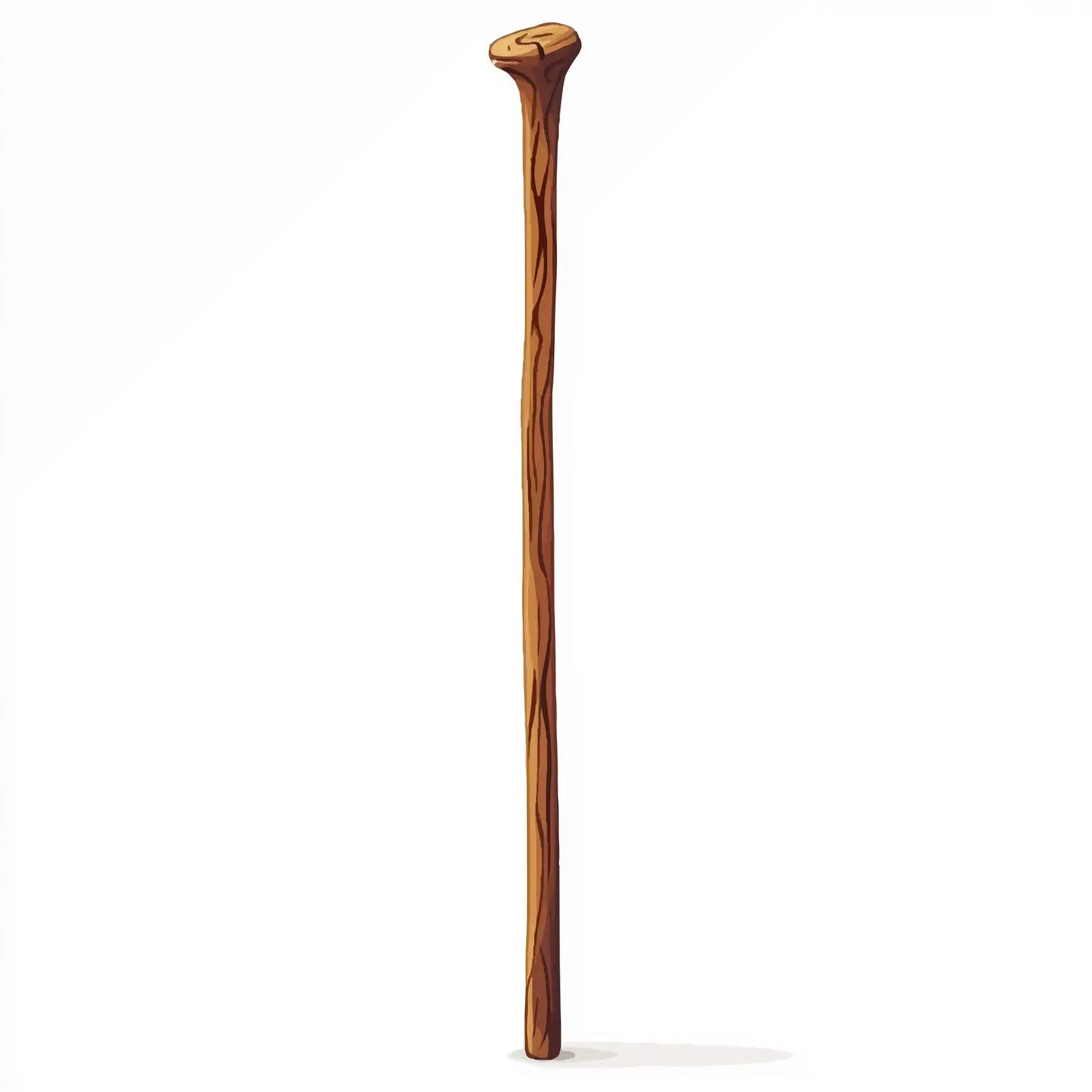Flat Vector Illustration of Wooden Walk Stick — free download from Dotvec